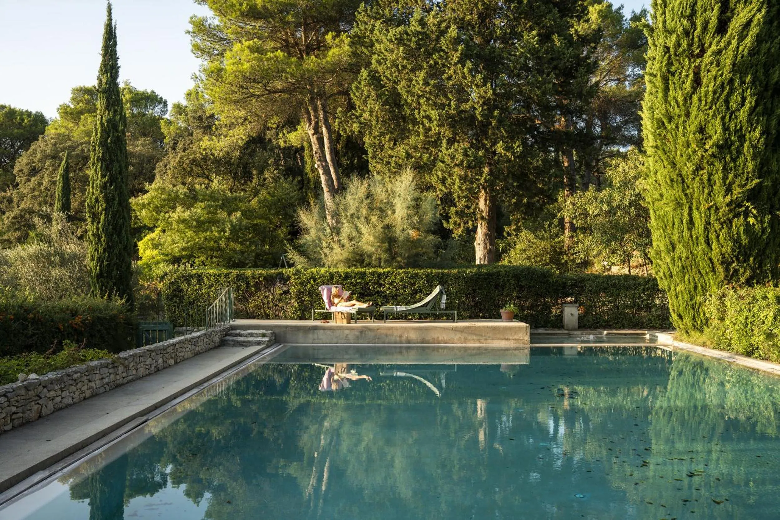 Pool view in Mas de Monge