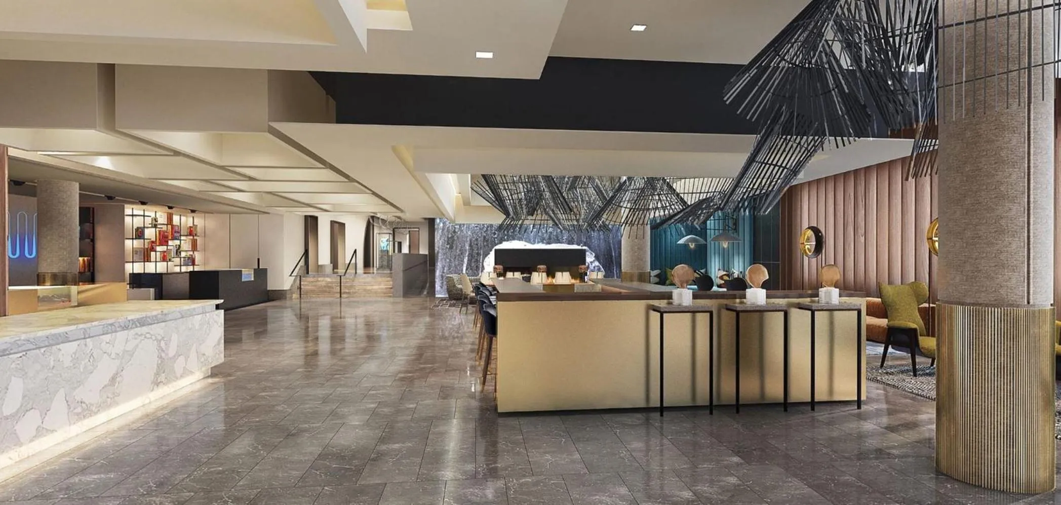 Lobby or reception in Omni Boston Hotel at the Seaport