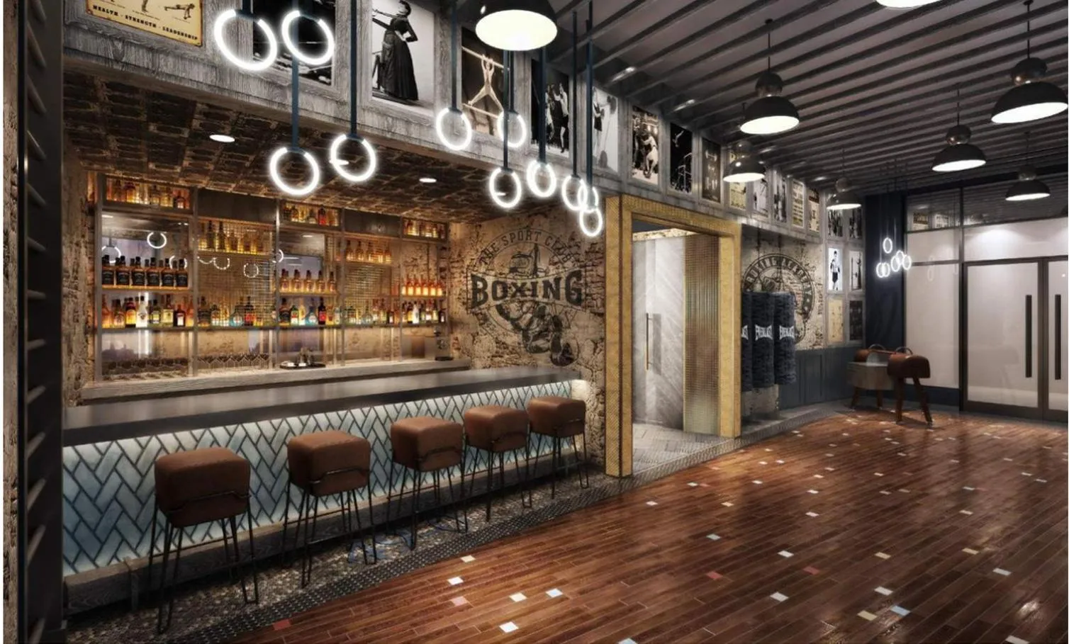 Library in Omni Boston Hotel at the Seaport