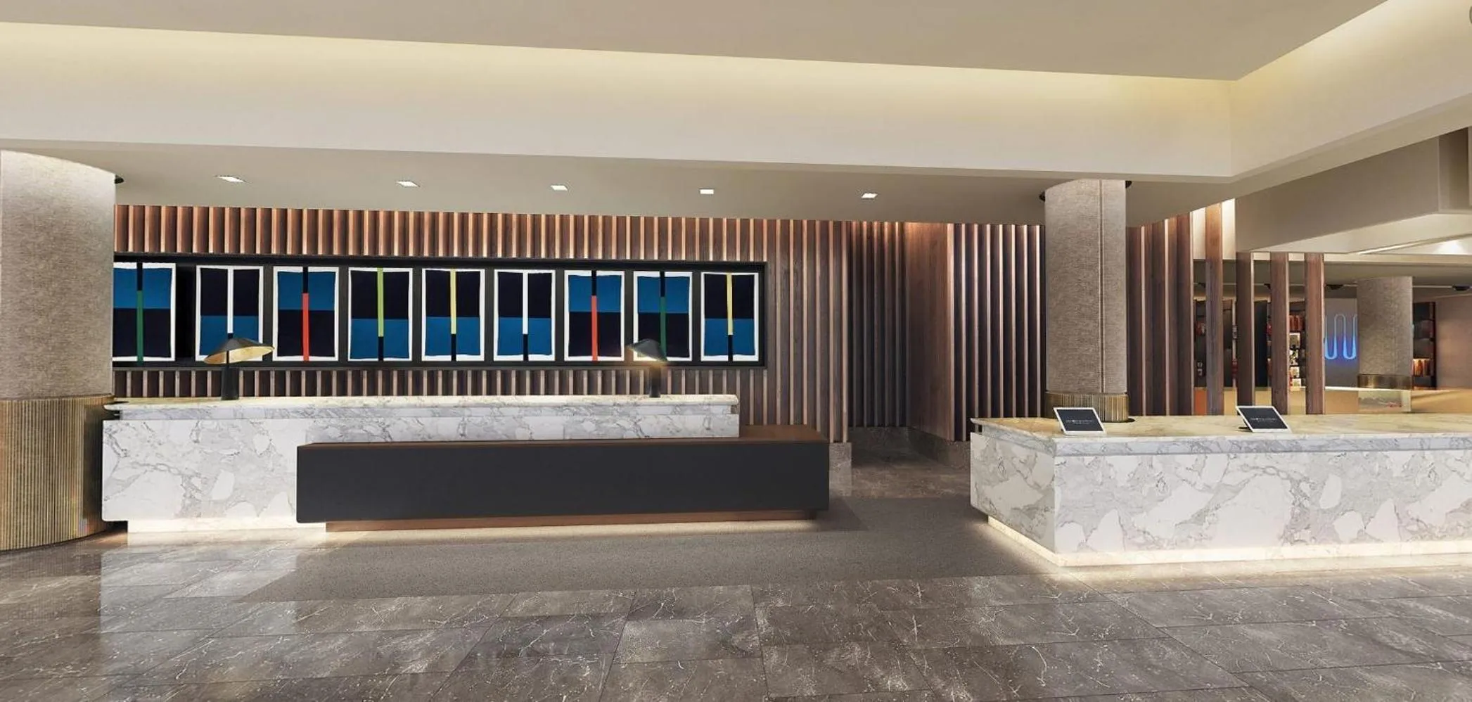 Lobby or reception in Omni Boston Hotel at the Seaport