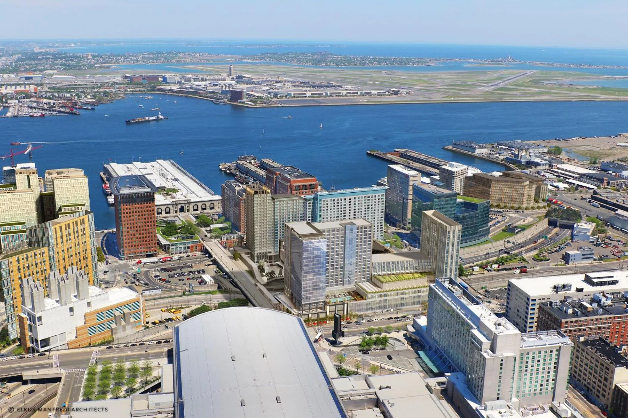 Bird's eye view in Omni Boston Hotel at the Seaport