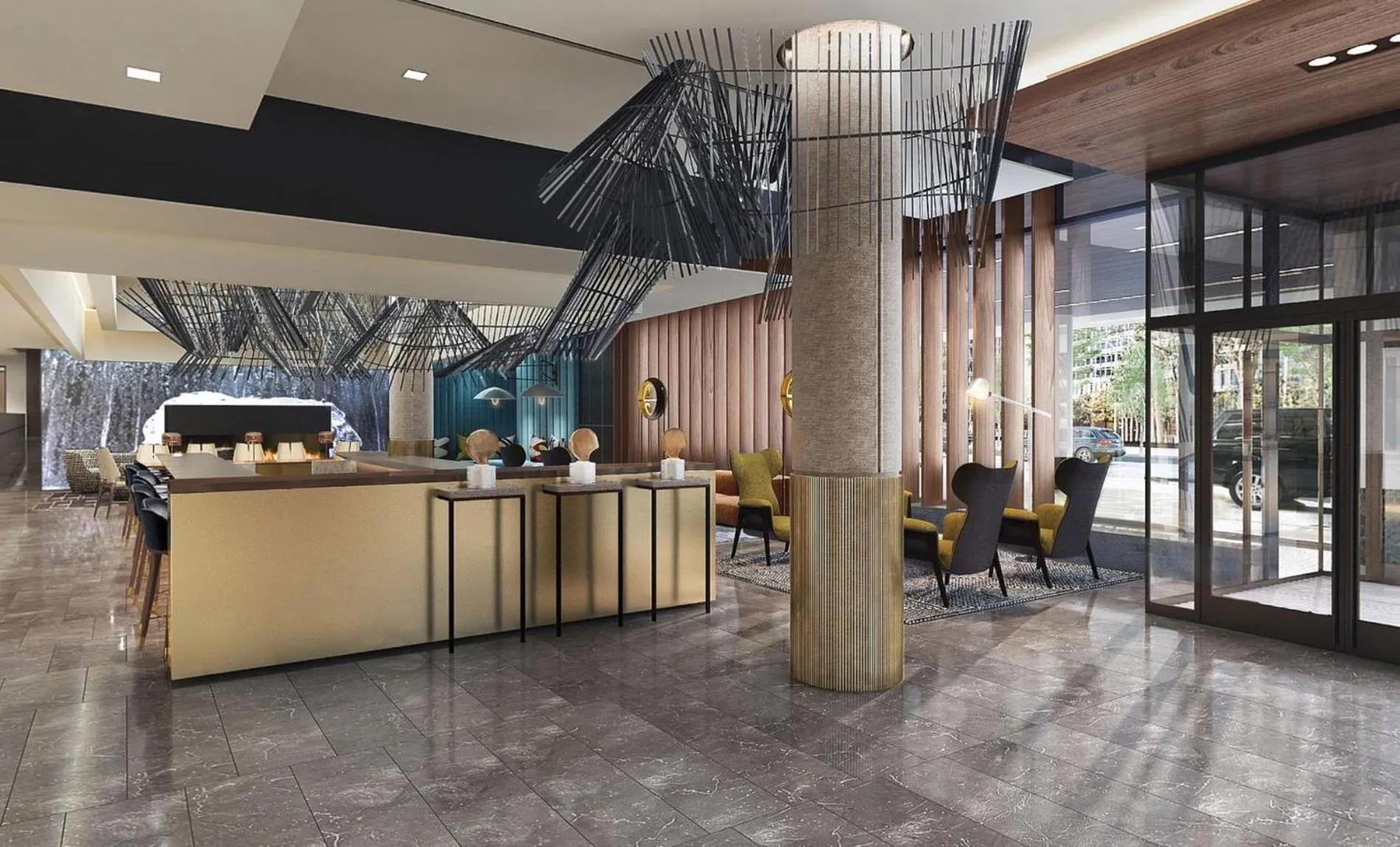 Lobby or reception in Omni Boston Hotel at the Seaport