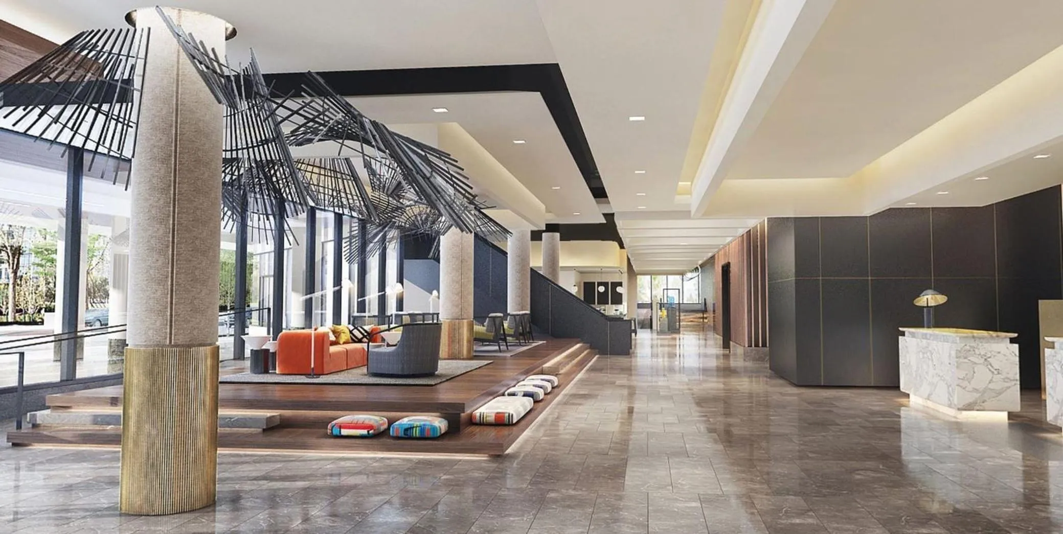 Lobby or reception in Omni Boston Hotel at the Seaport