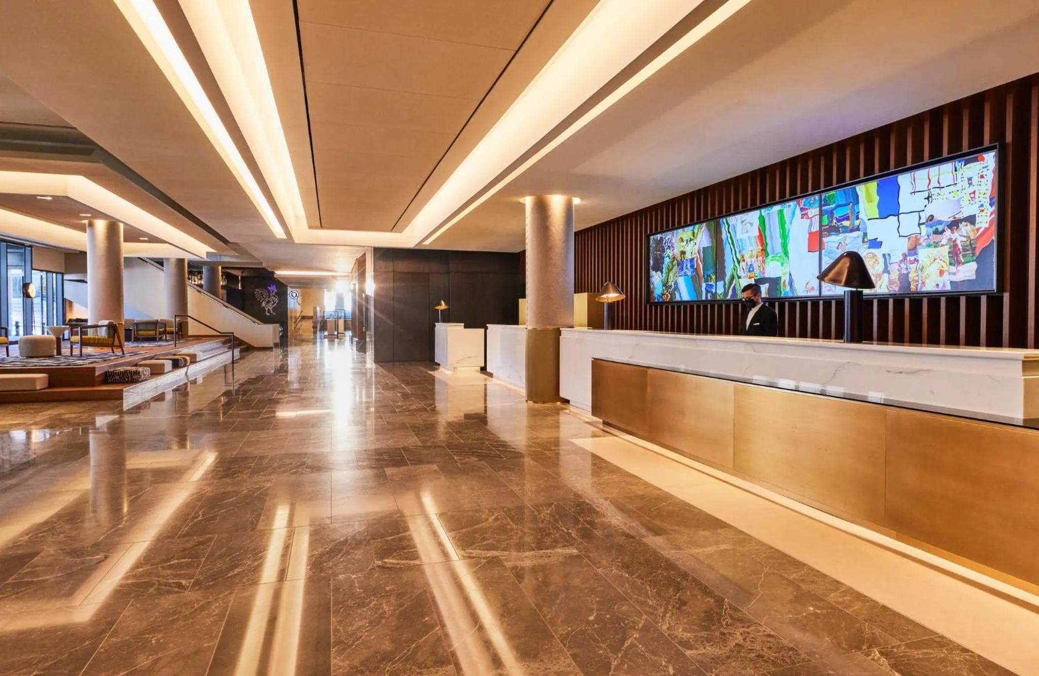 Lobby or reception in Omni Boston Hotel at the Seaport