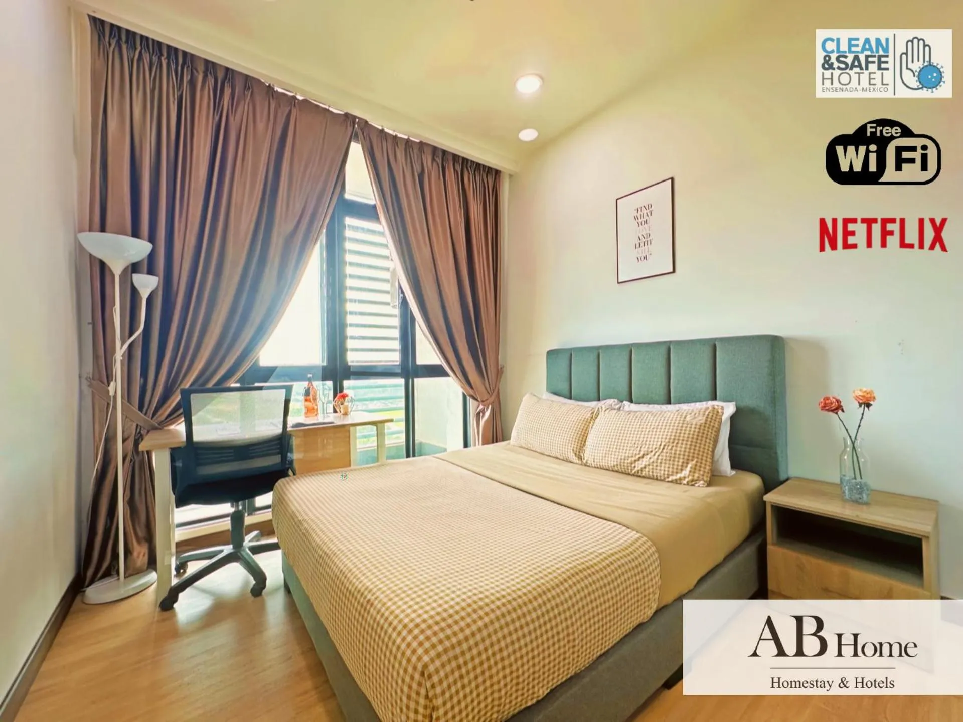 Photo of the whole room, Bed in ABHOME "JAPAN SUITE" #GreenHaven #Olympic Pool #360"SeaView #JB