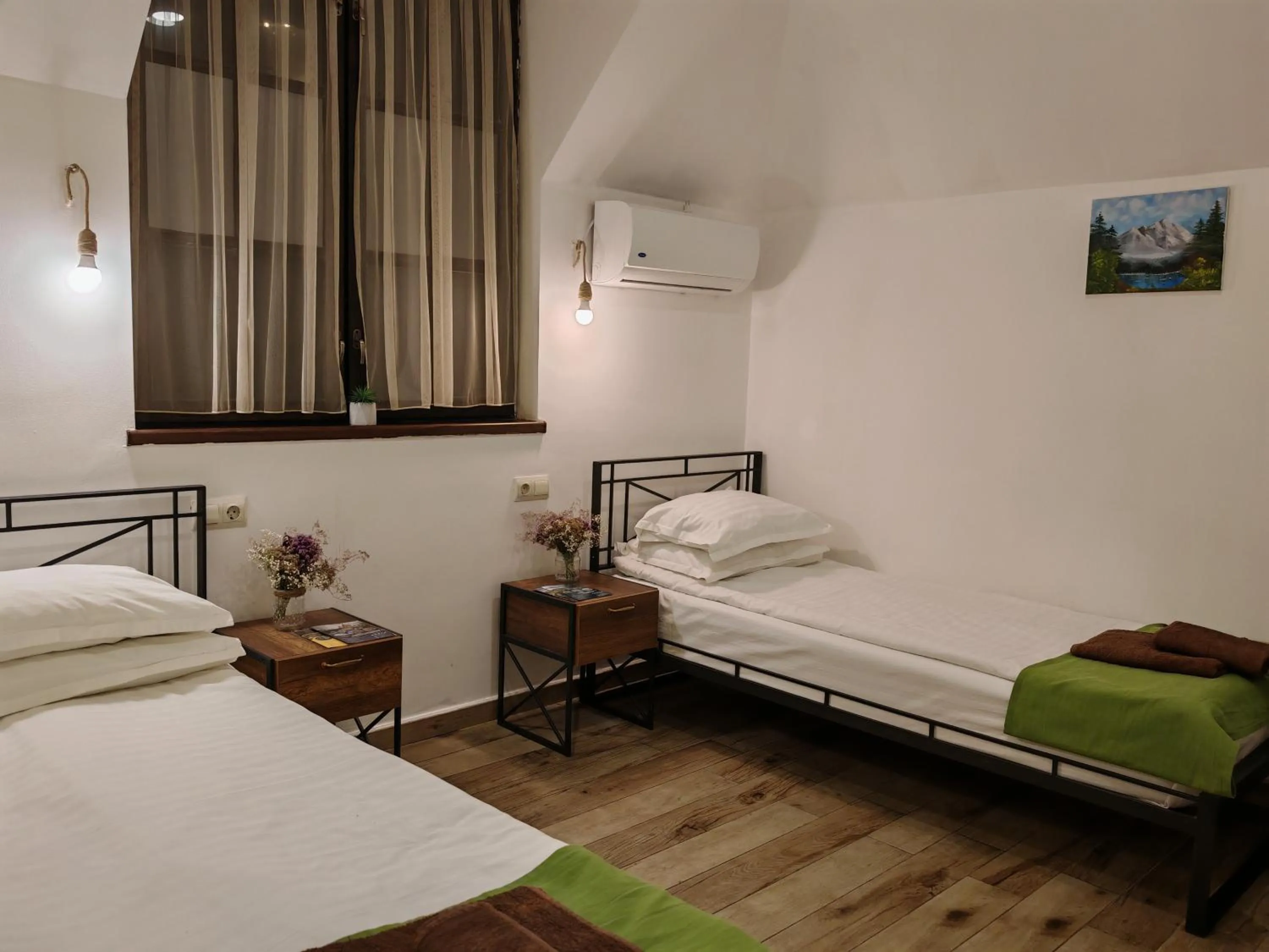 Decorative detail, Bed in Blur Inn Gallery