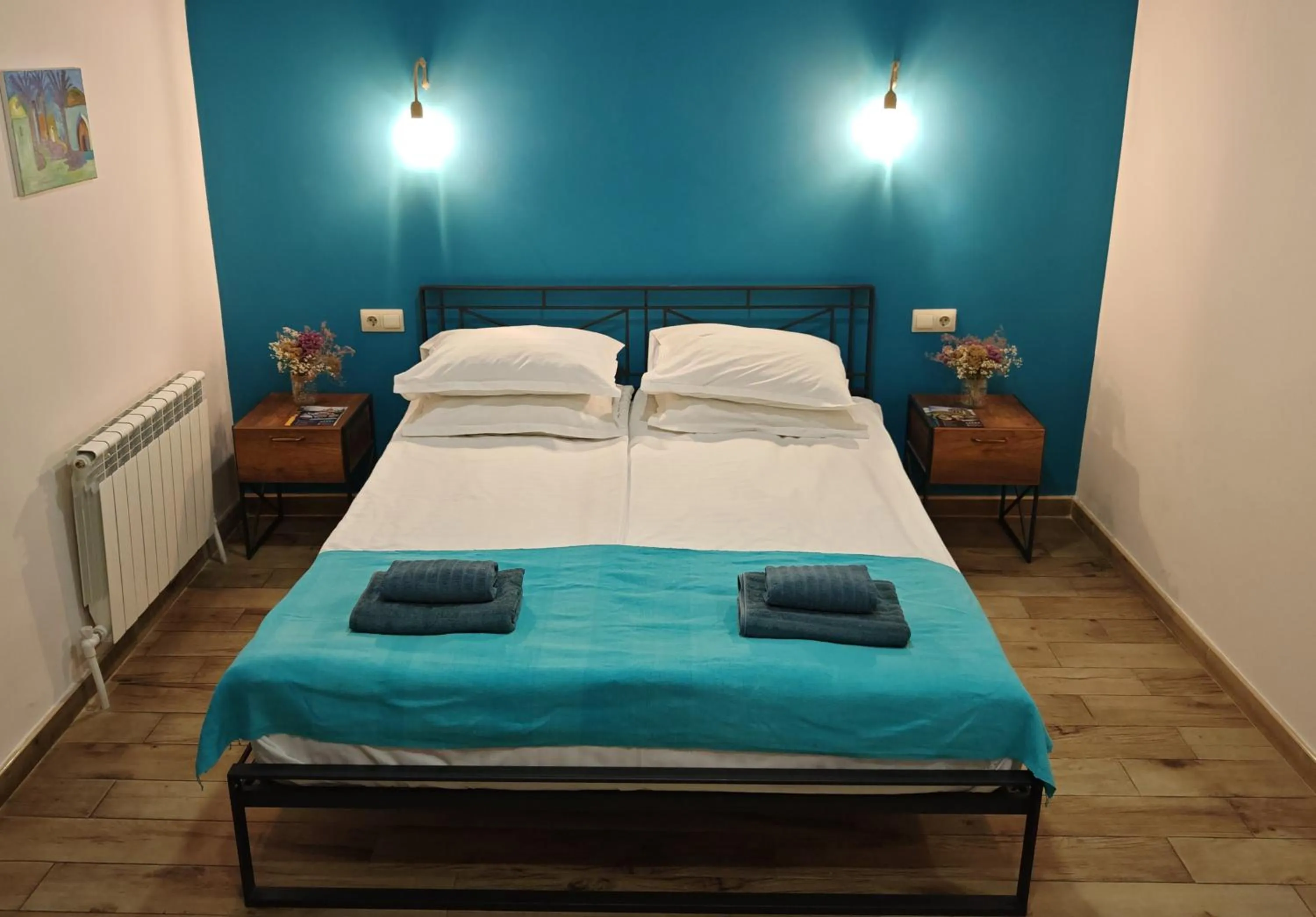 Decorative detail, Bed in Blur Inn Gallery