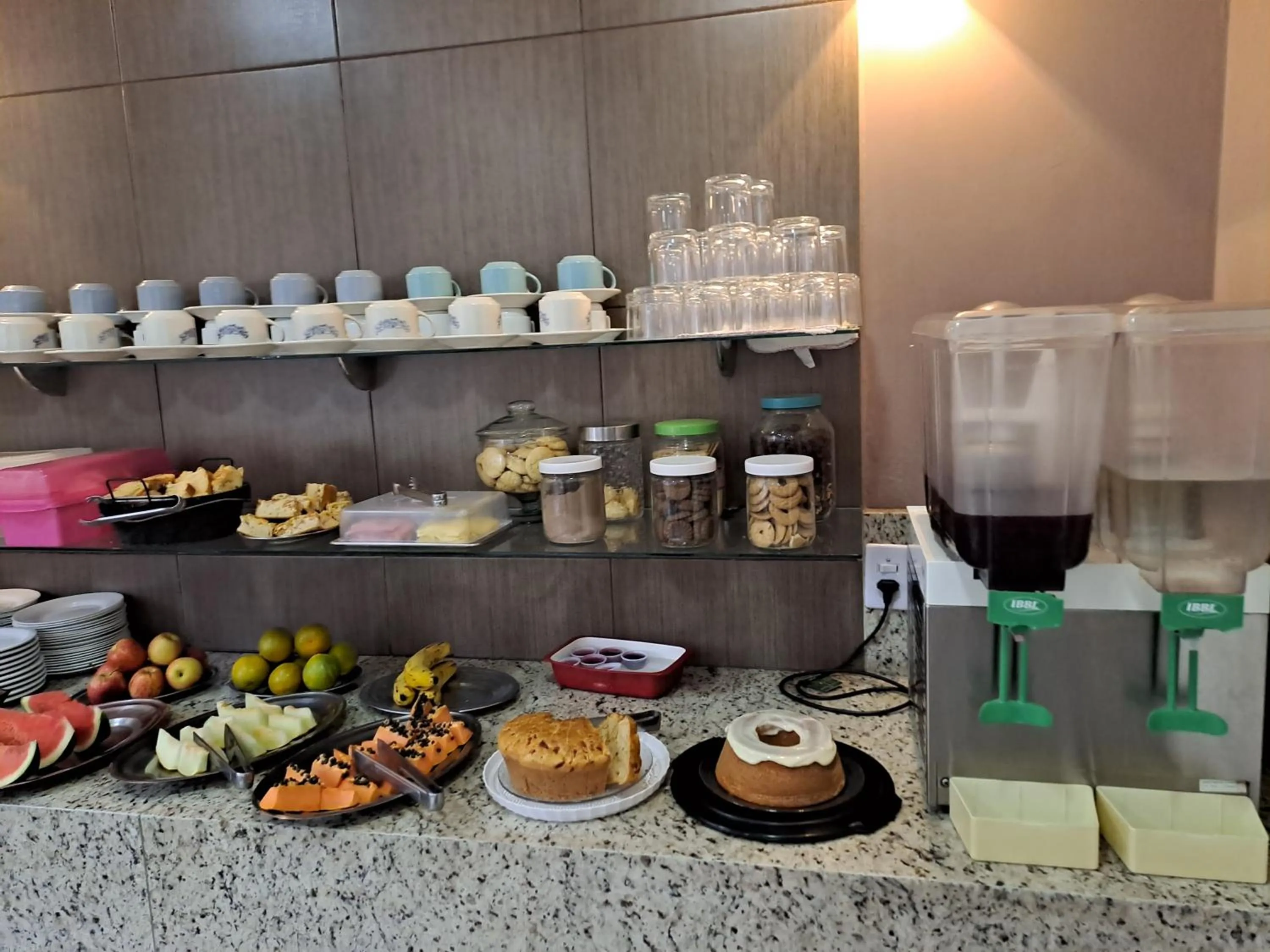 Buffet breakfast in Hotel Panorama, Cuiabá