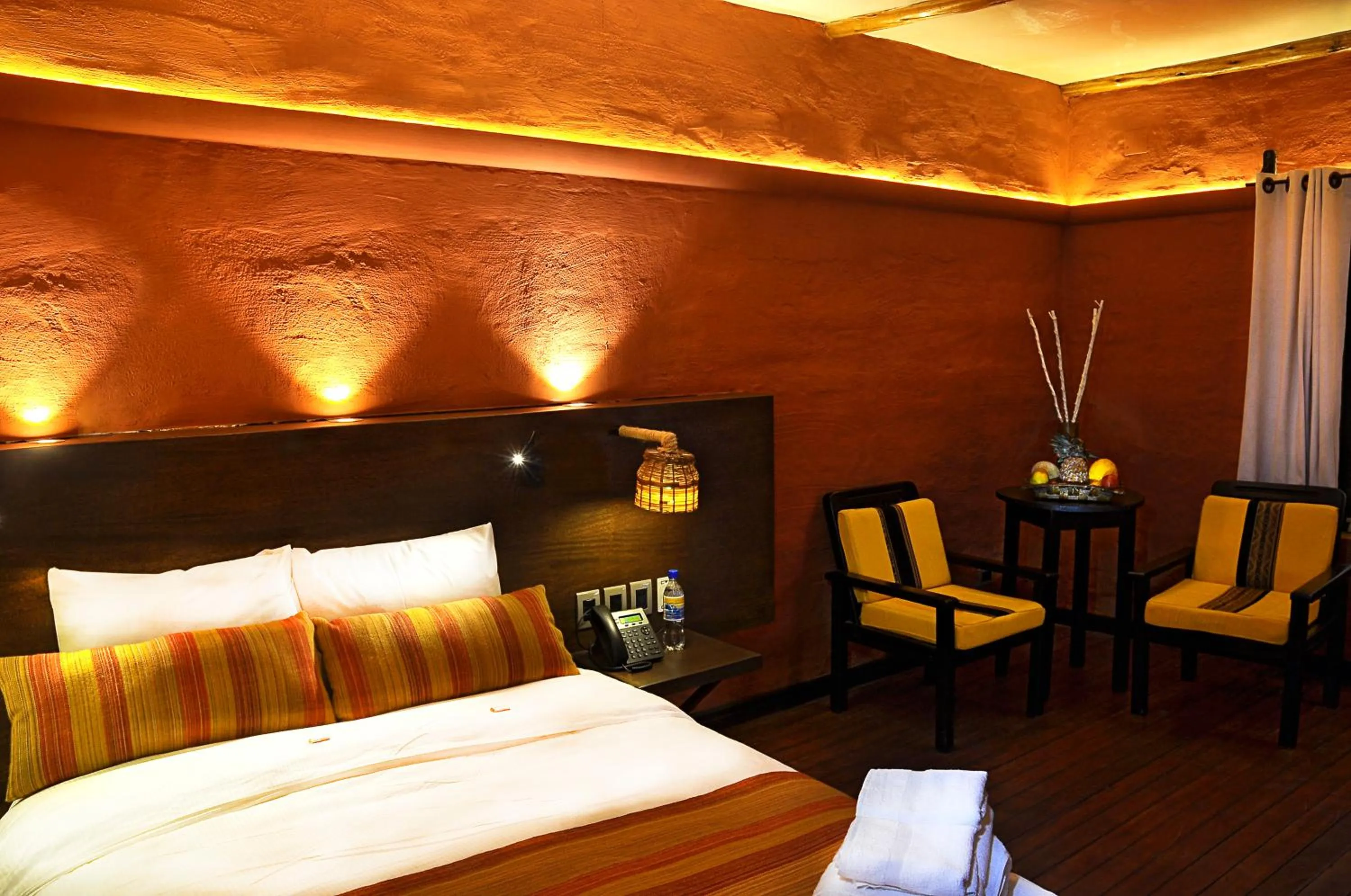 Decorative detail, Bed in Hotel Jardines de Uyuni