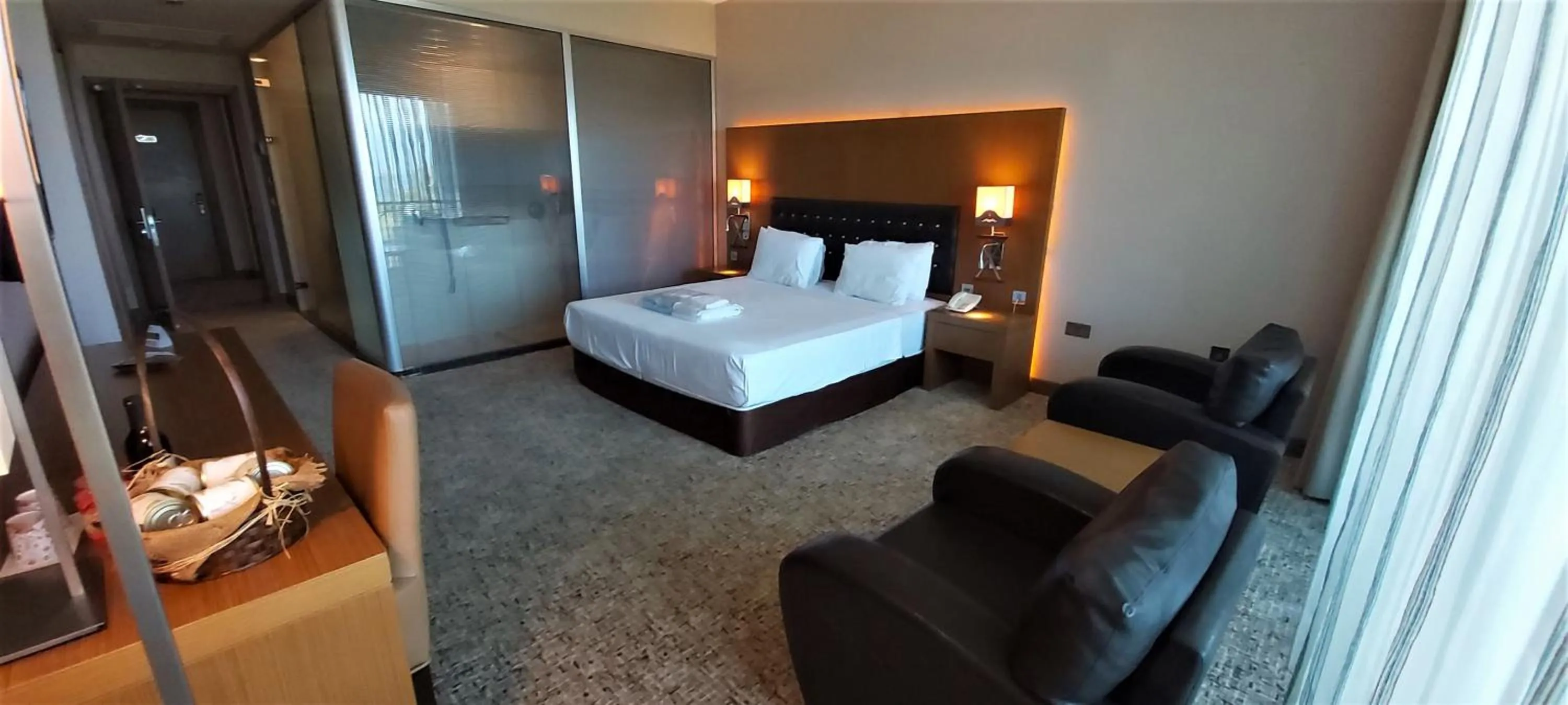 TV and multimedia, Bed in Korineum Golf & Beach Resort