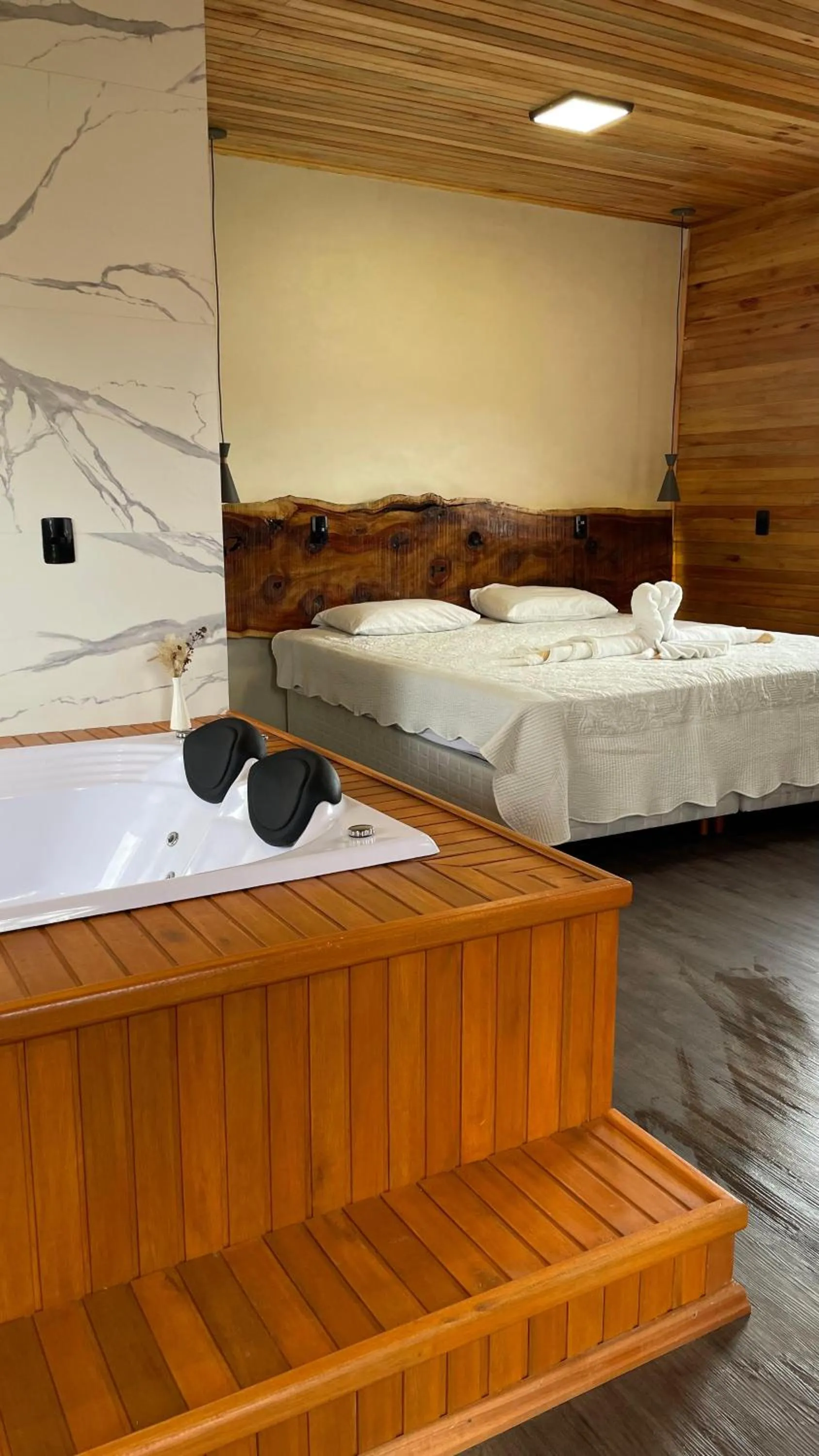 Bed in Pousada Kaluana