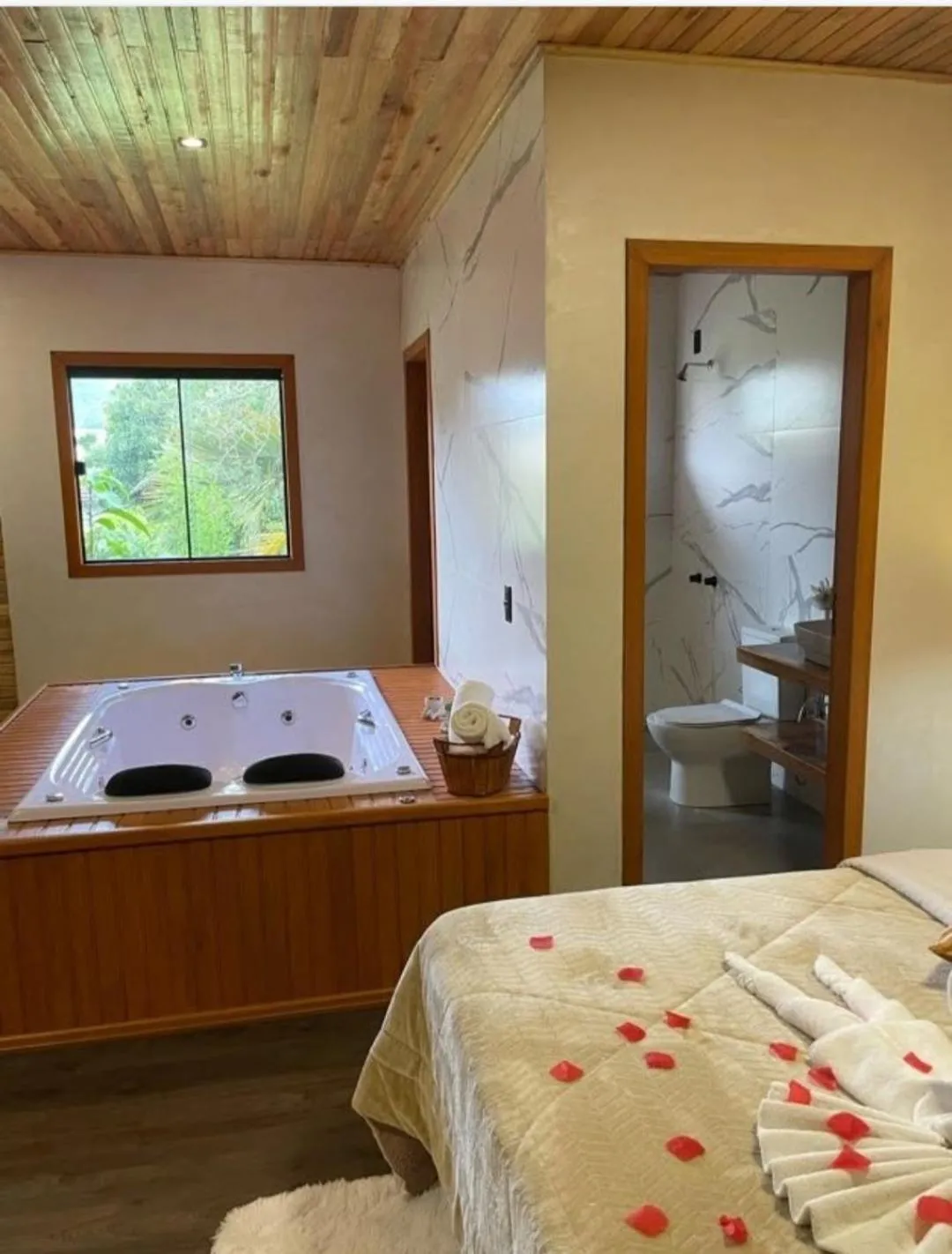 Bed in Pousada Kaluana