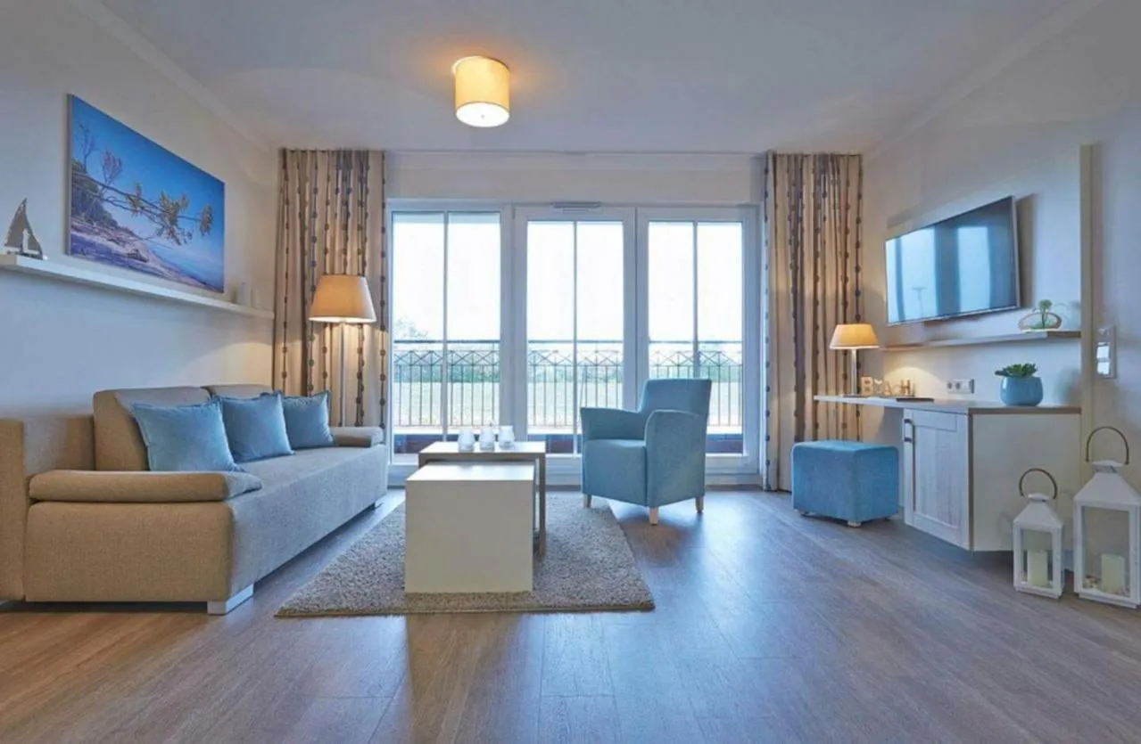 Living room in Aparthotel Waterkant Suites - Fewos am Meer mit SPA