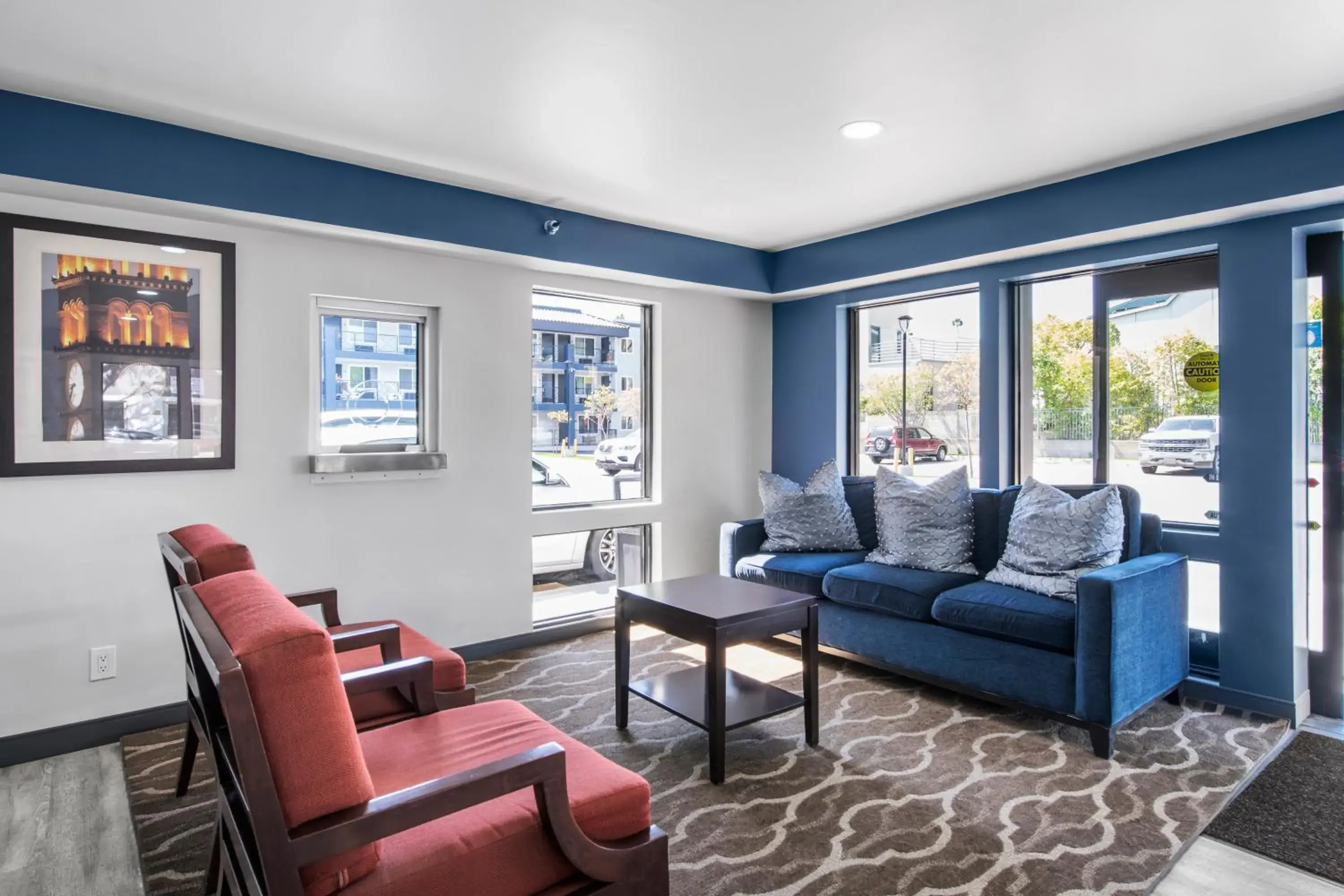 Lobby or reception in Hyland Inn near Pasadena Civic Center Lobby or reception in Hyland Inn near Pasadena Civic Center