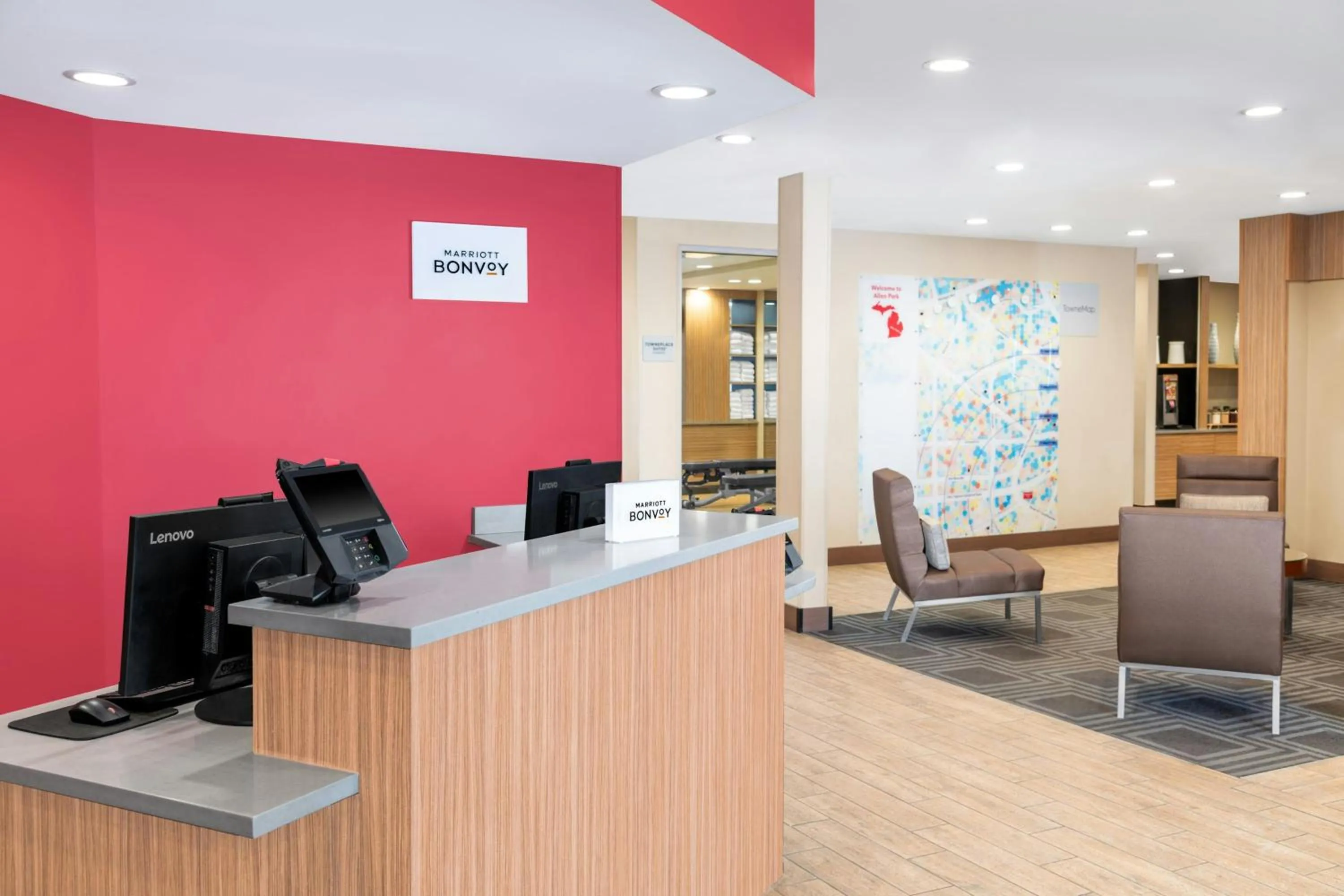 Lobby or reception in TownePlace Suites by Marriott Detroit Allen Park