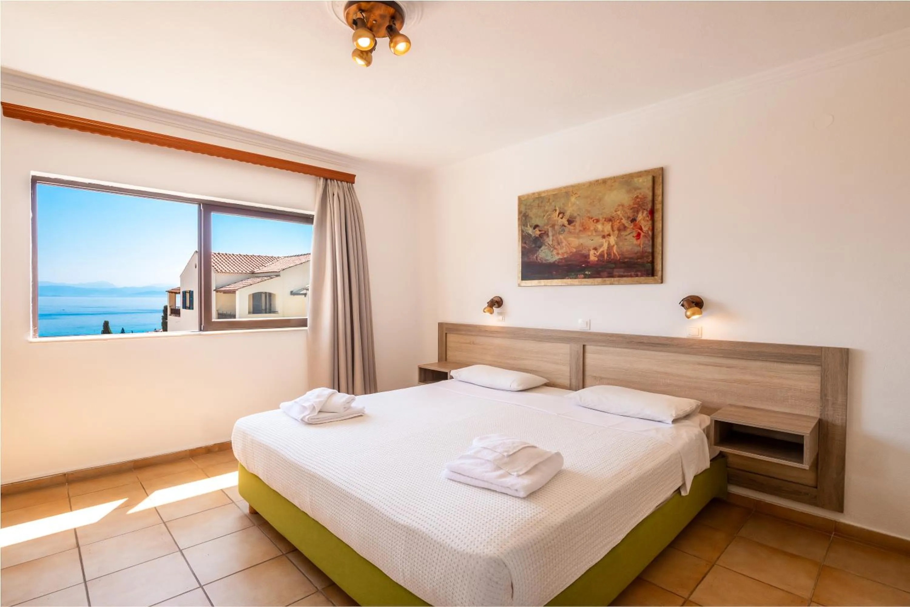 Bed in CORFU PELAGOS HOTEL