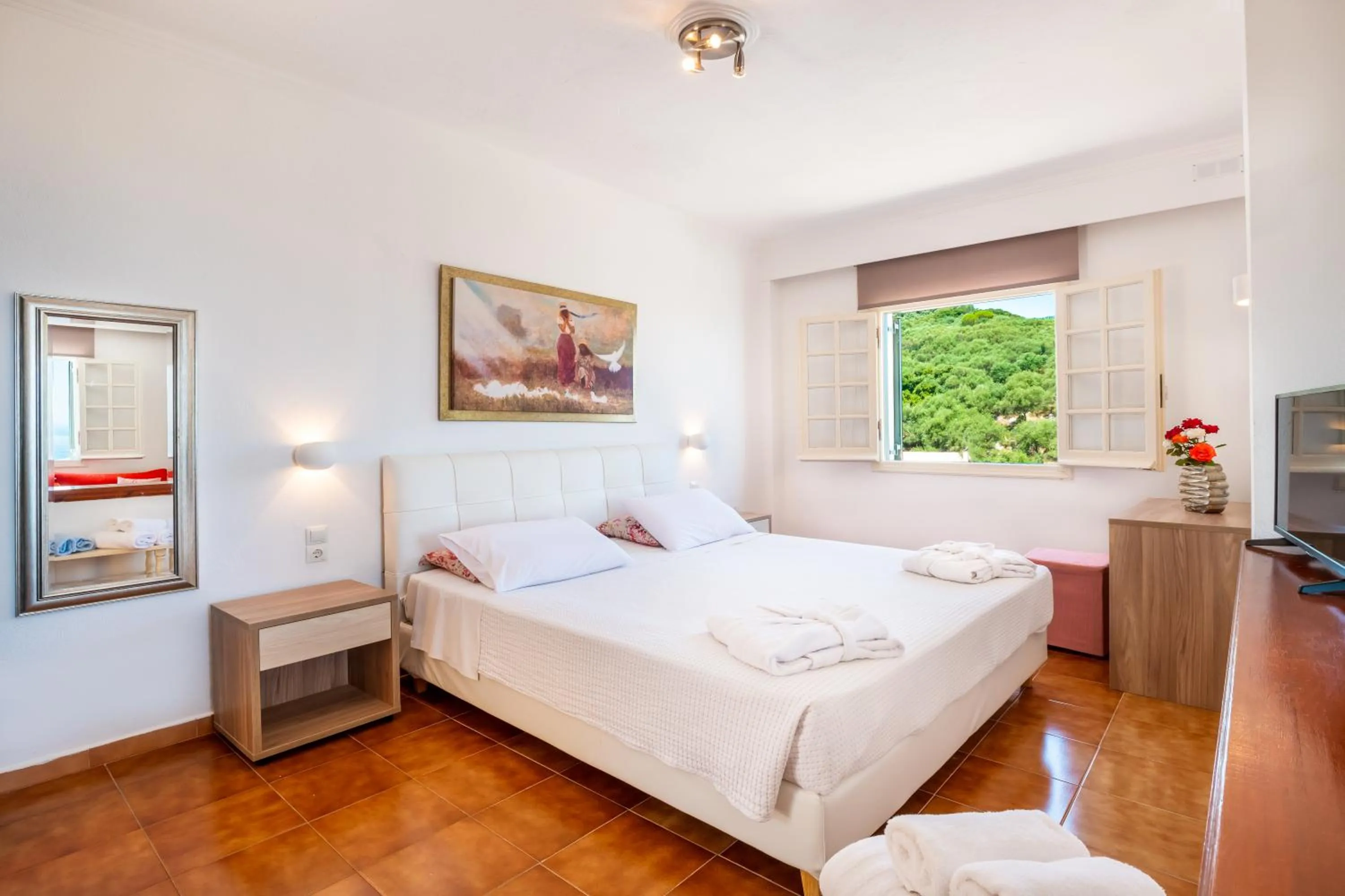 Bed in CORFU PELAGOS HOTEL