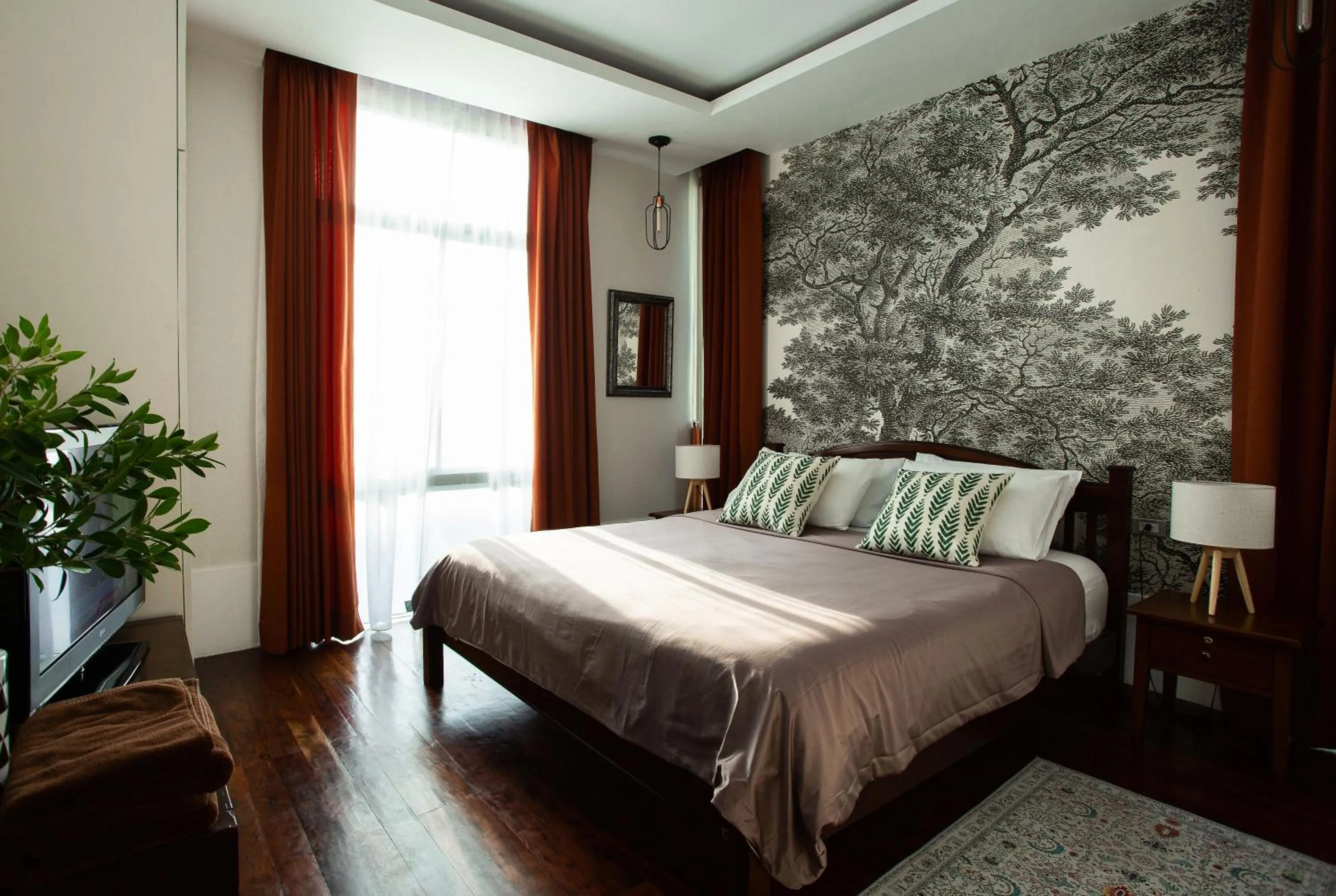 Bed in Nagawari Art Maldives BBQ Pattaya Villa