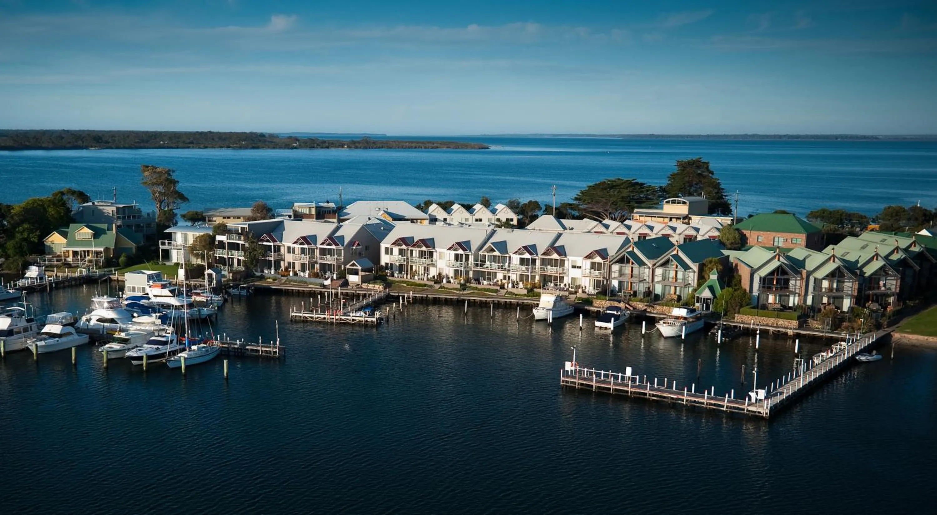 Bird's eye view in The Moorings at Metung