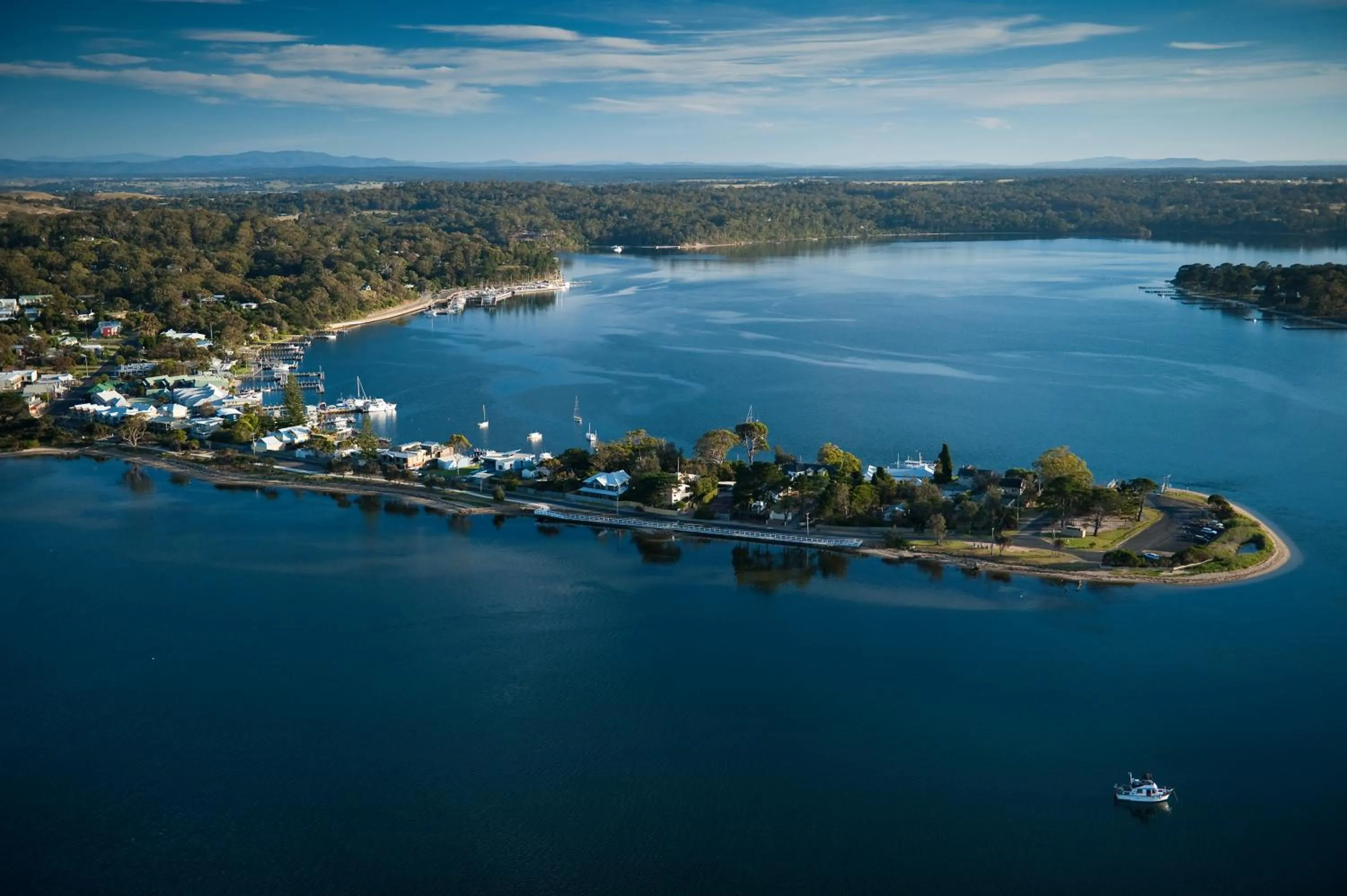 Bird's eye view in The Moorings at Metung