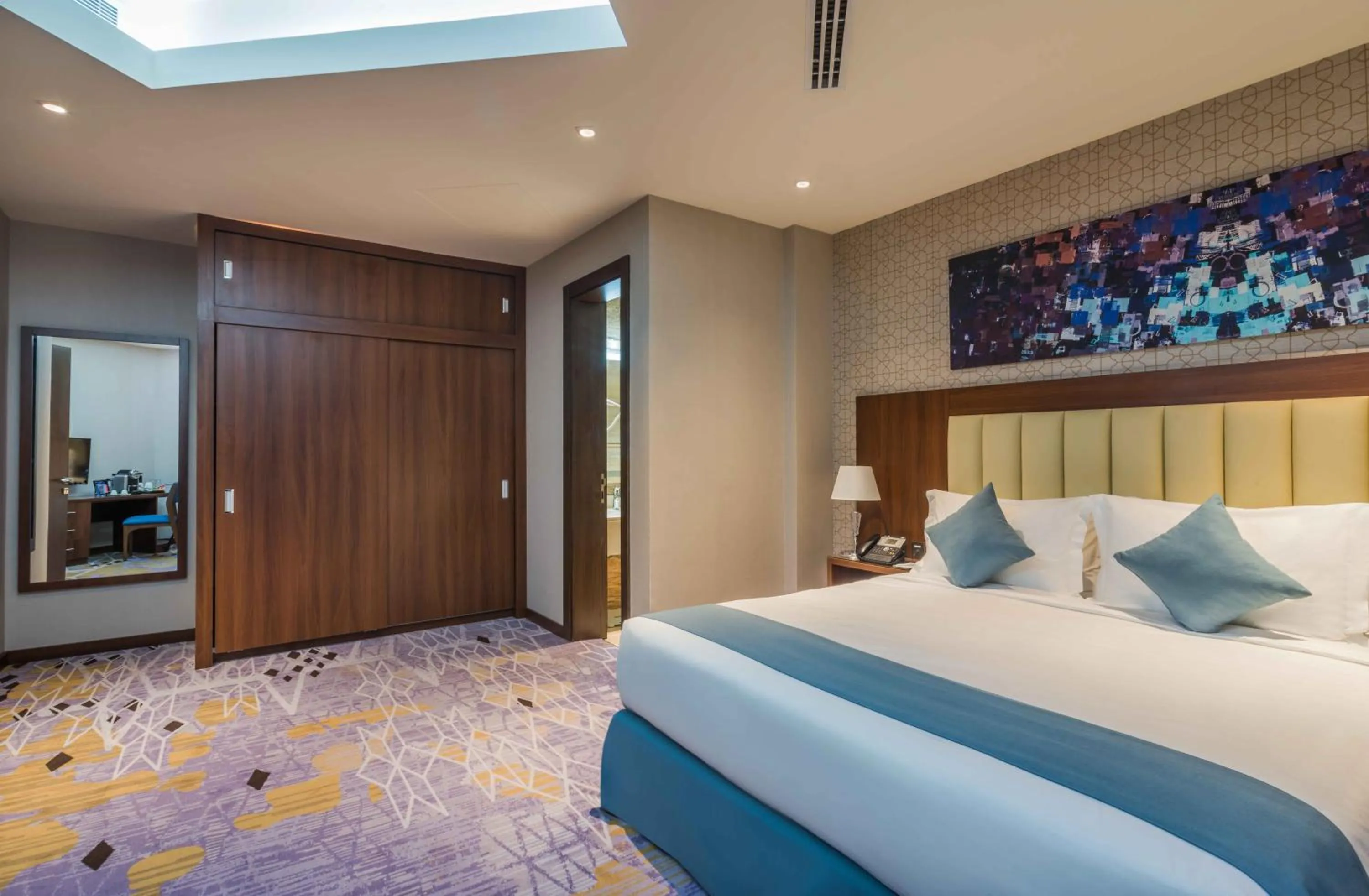 Bed in Art View Hotel - Riyadh Convention & Exhibition Center