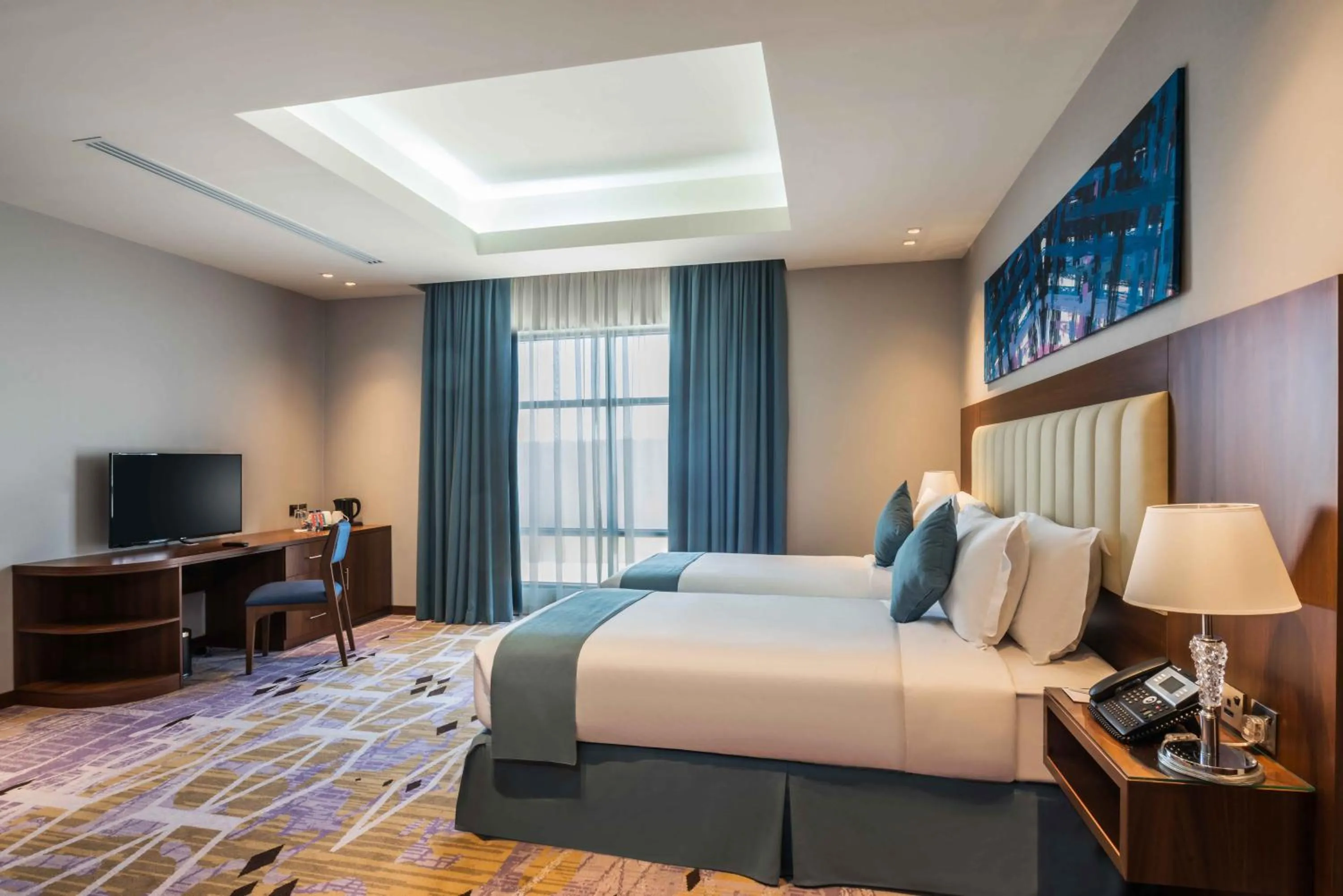 Bed in Art View Hotel - Riyadh Convention & Exhibition Center