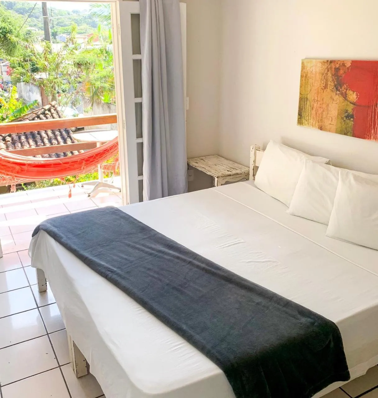 Balcony/Terrace, Bed in Pousada Bella Geriba Buzios
