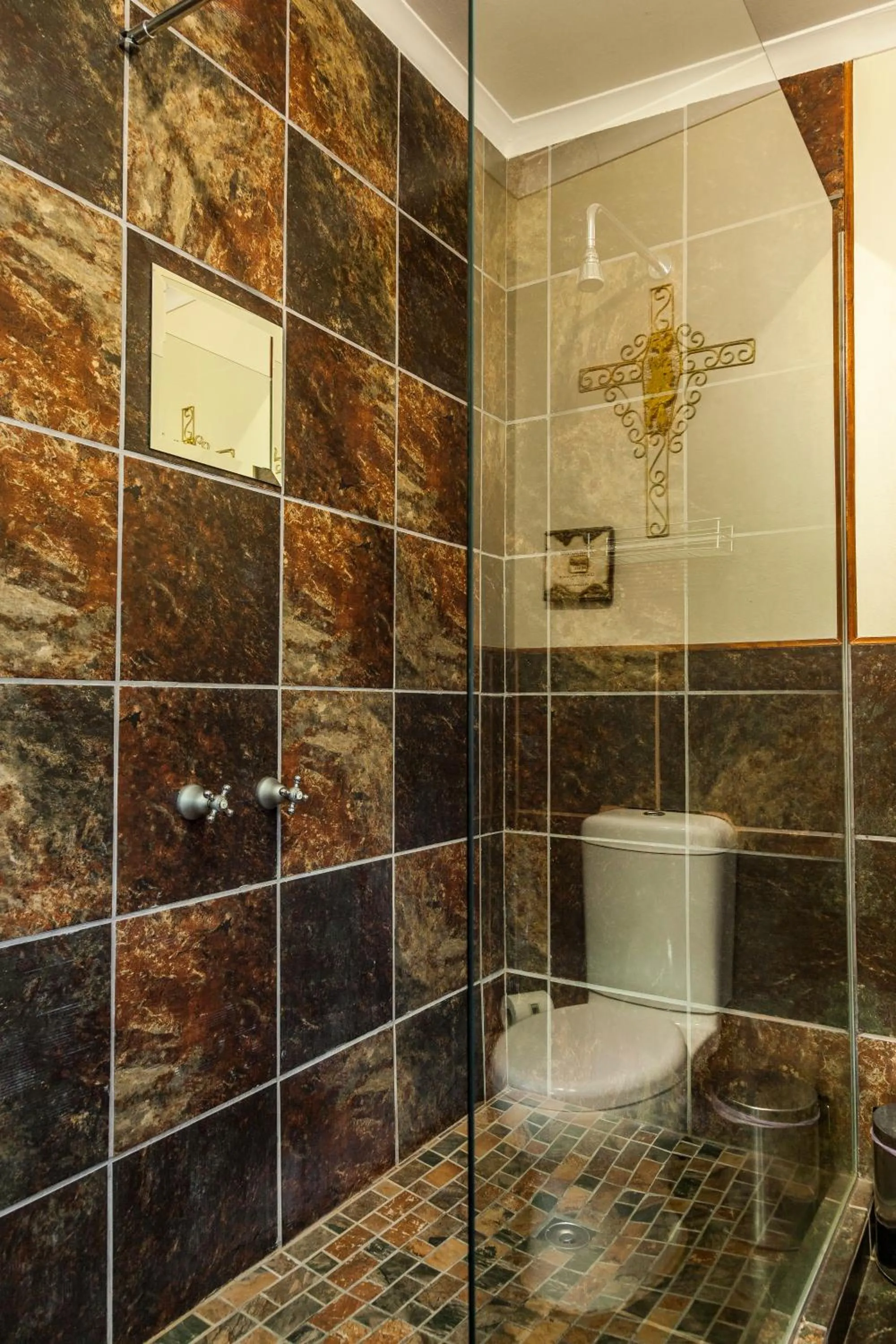 Shower in Karoo View Cottages