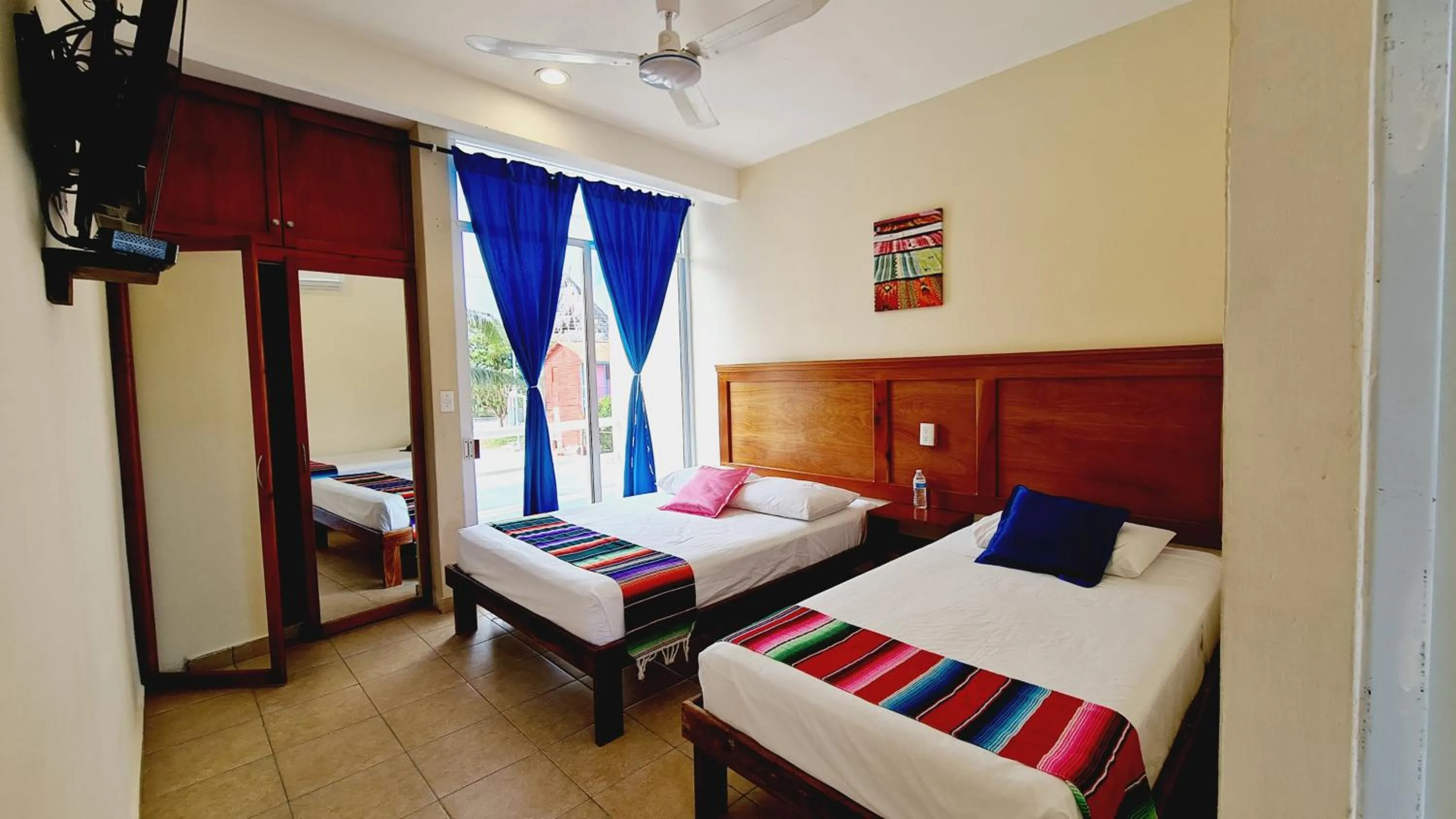 Bed in Hotel Machos Mahahual