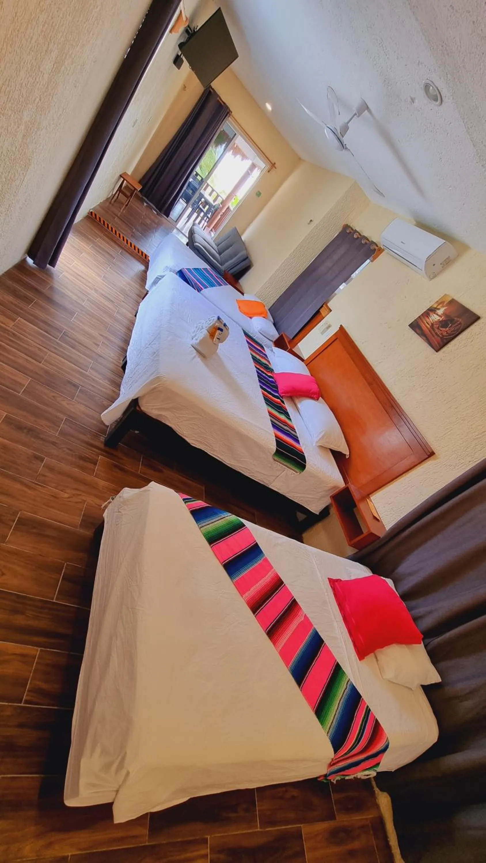 Bed in Hotel Machos Mahahual