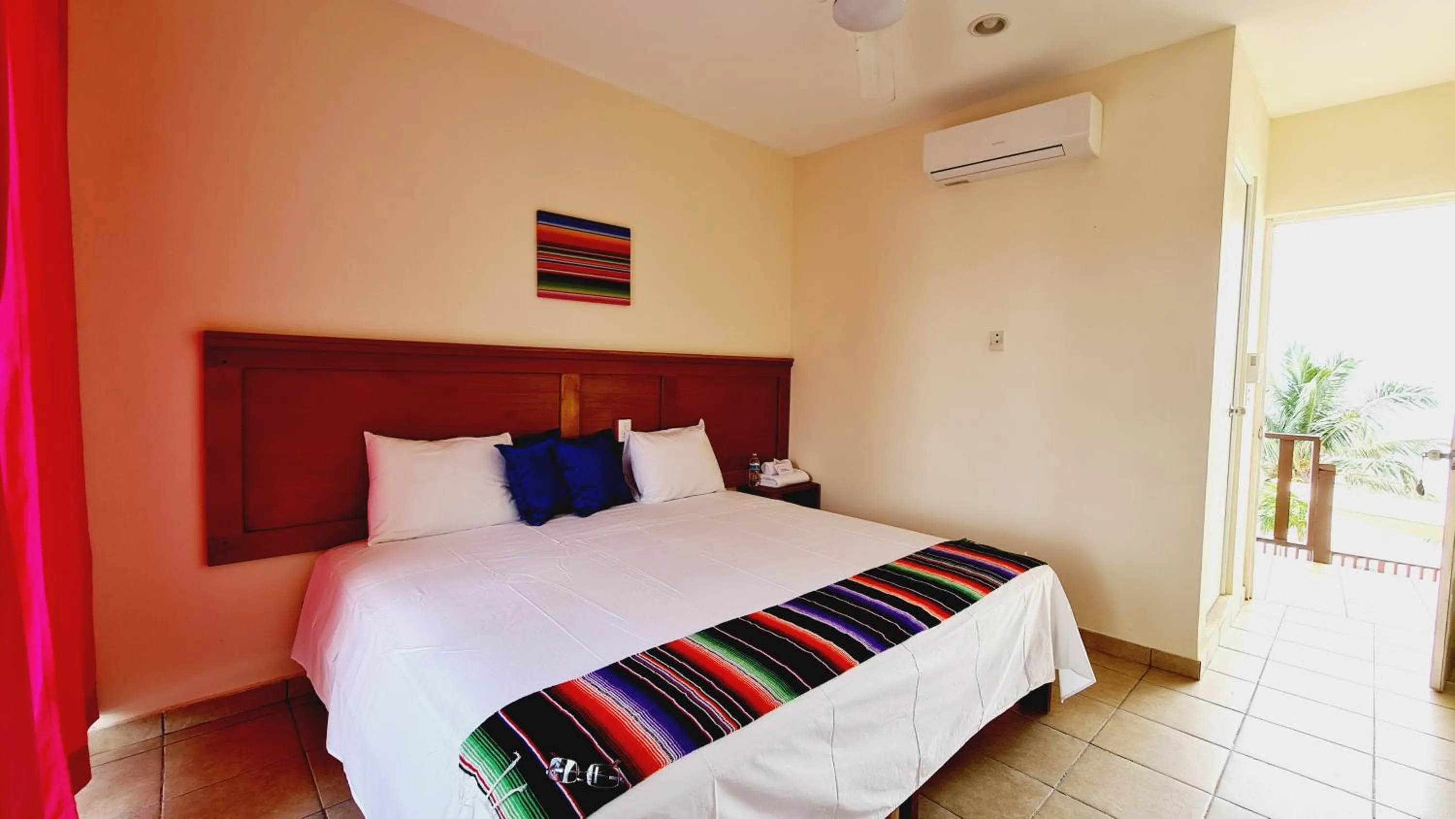 Bed in Hotel Machos Mahahual