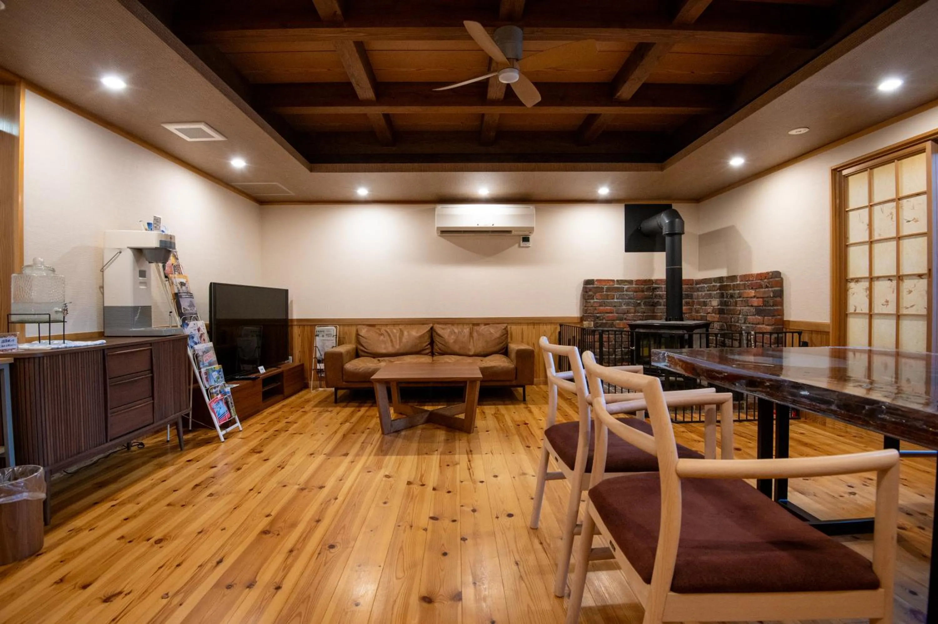 Seating area in Tsukasa Ryokan