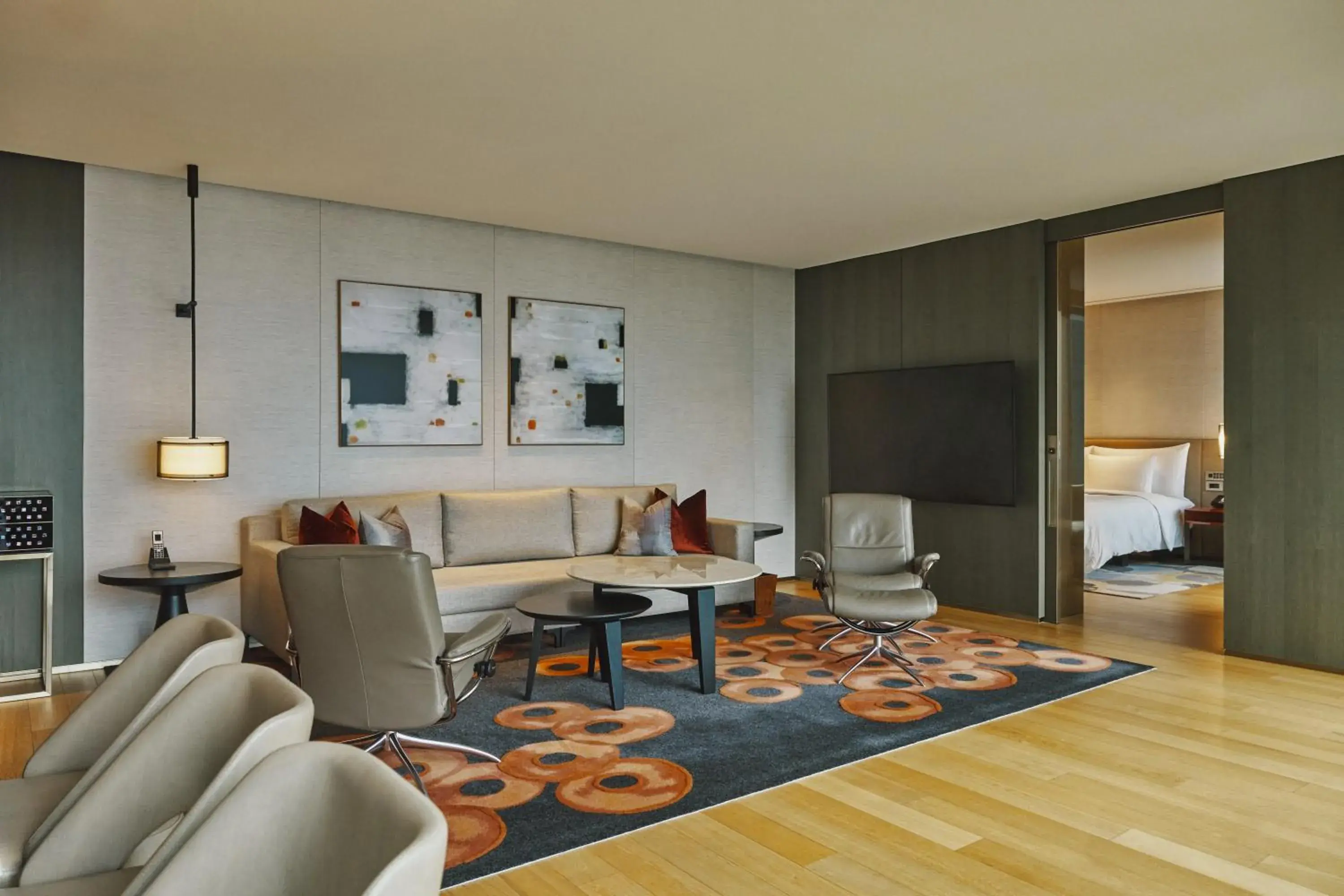 Living room, Bed in Grand Hyatt Jeju Living room, Bed in Grand Hyatt Jeju