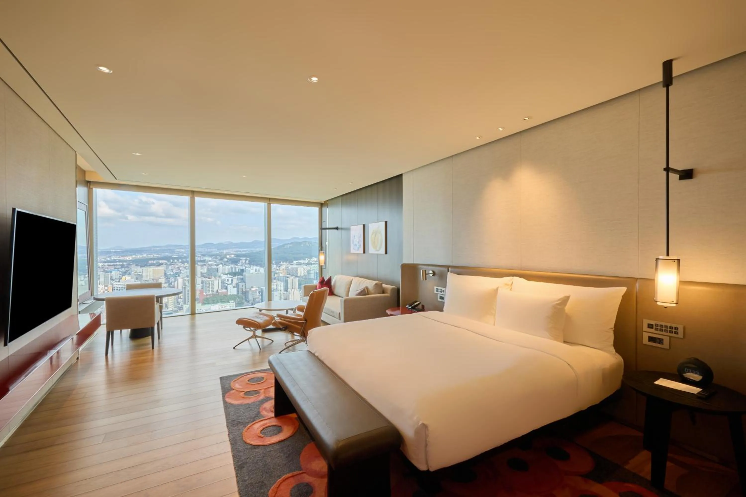 View (from property/room), Bed in Grand Hyatt Jeju