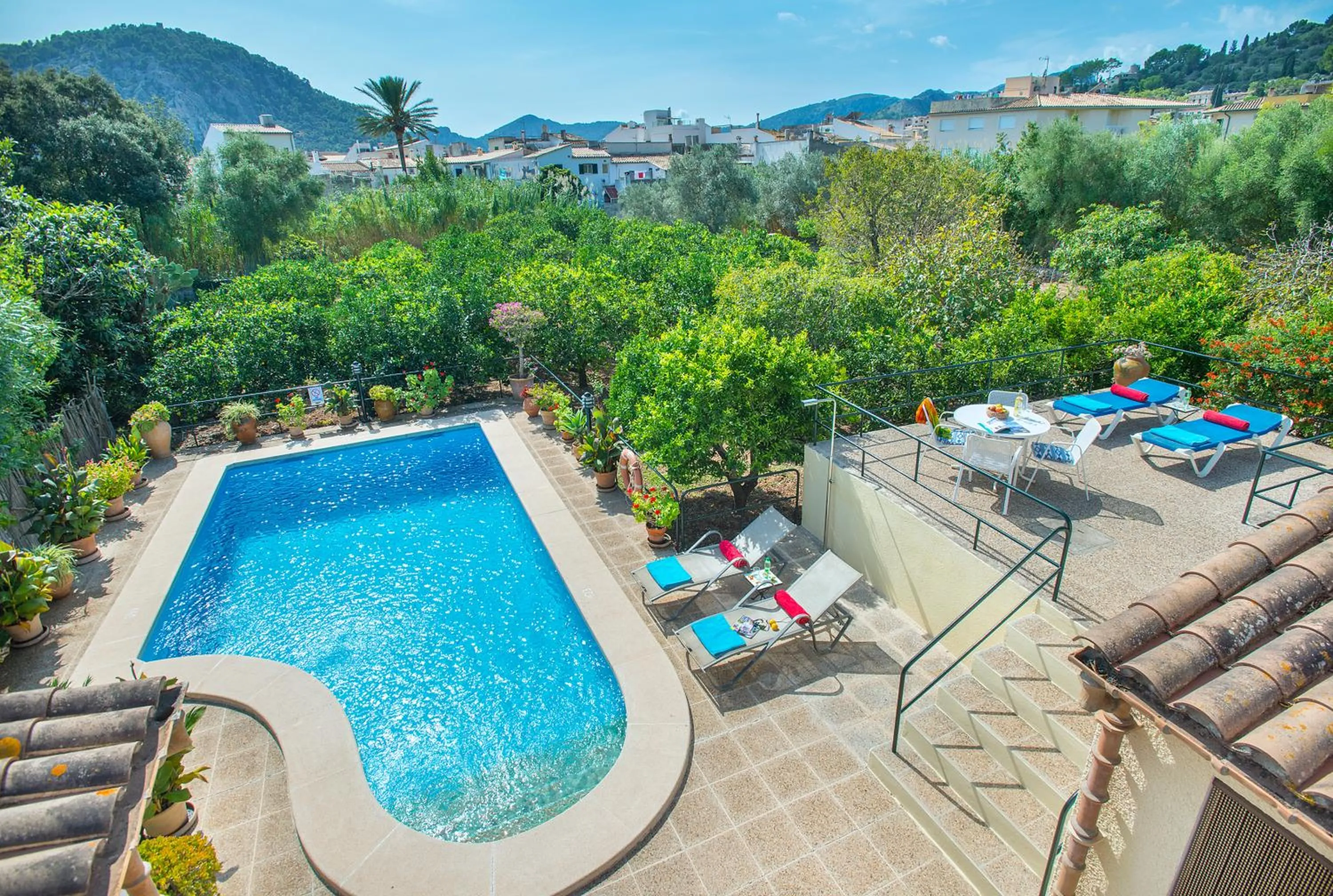 Bird's eye view in Owl Booking Villa Mateu - 5 Min Walk to the Old Town
