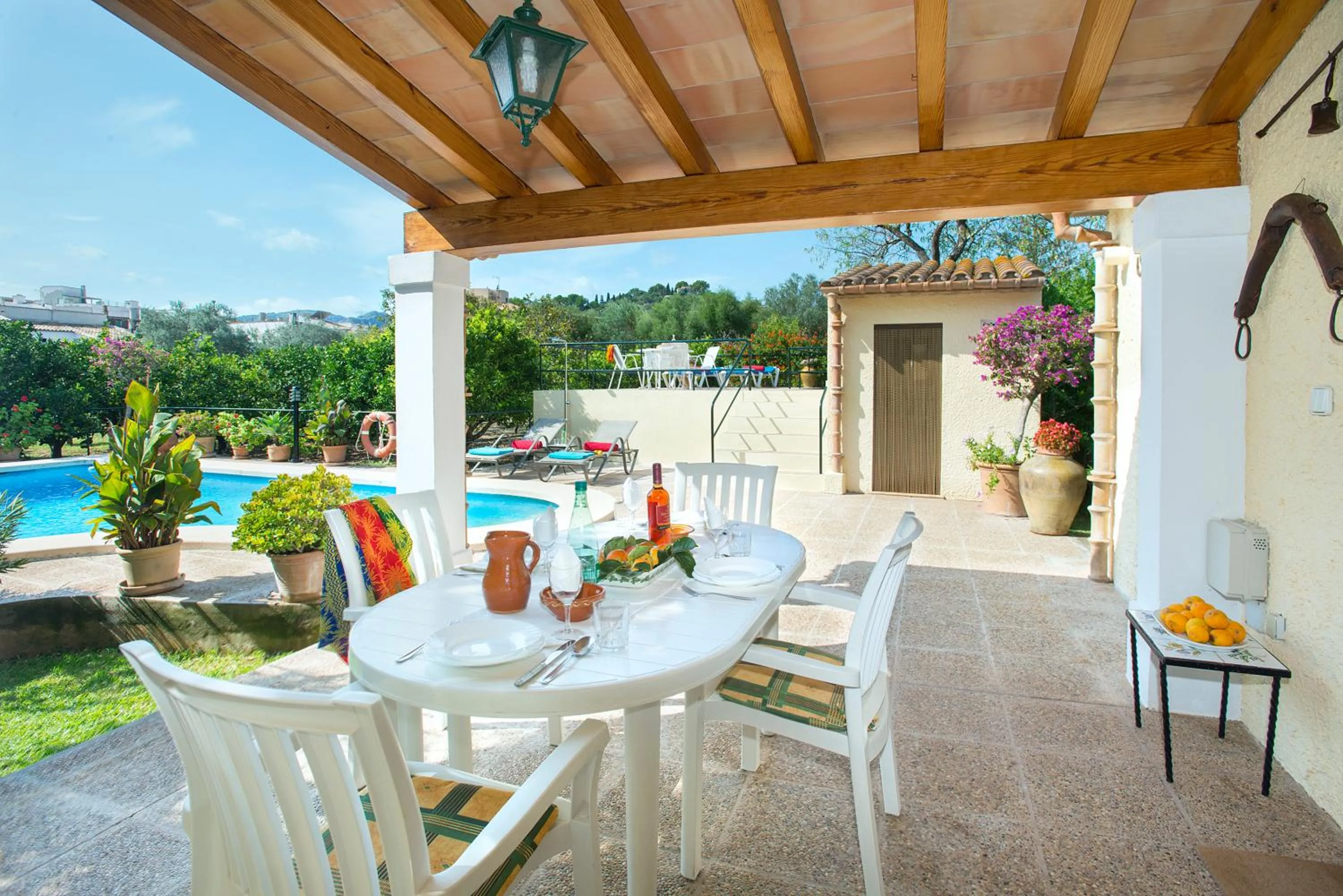 Patio in Owl Booking Villa Mateu - 5 Min Walk to the Old Town