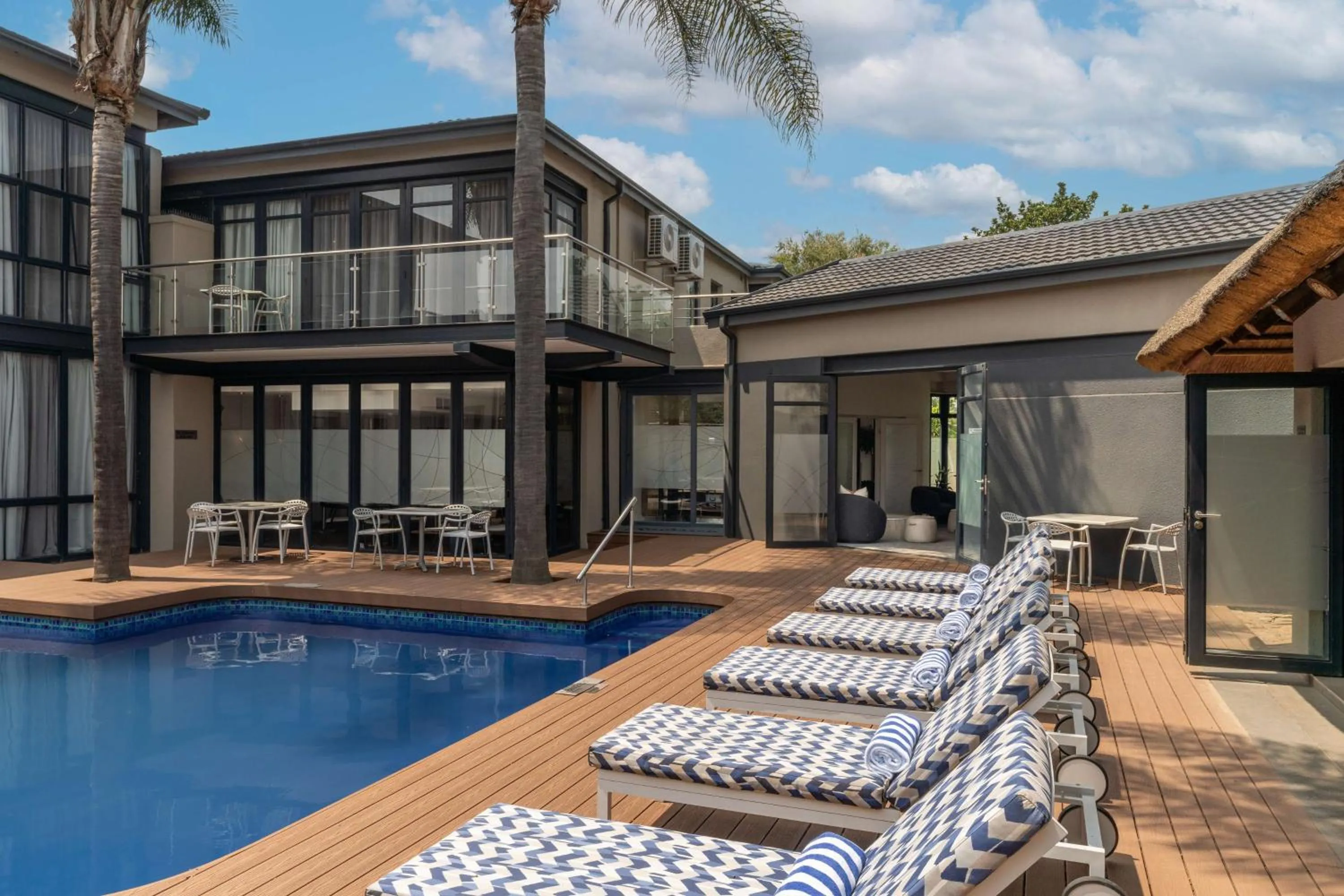 Pool view in Radisson Hotel and Convention Centre OR Tambo Airport