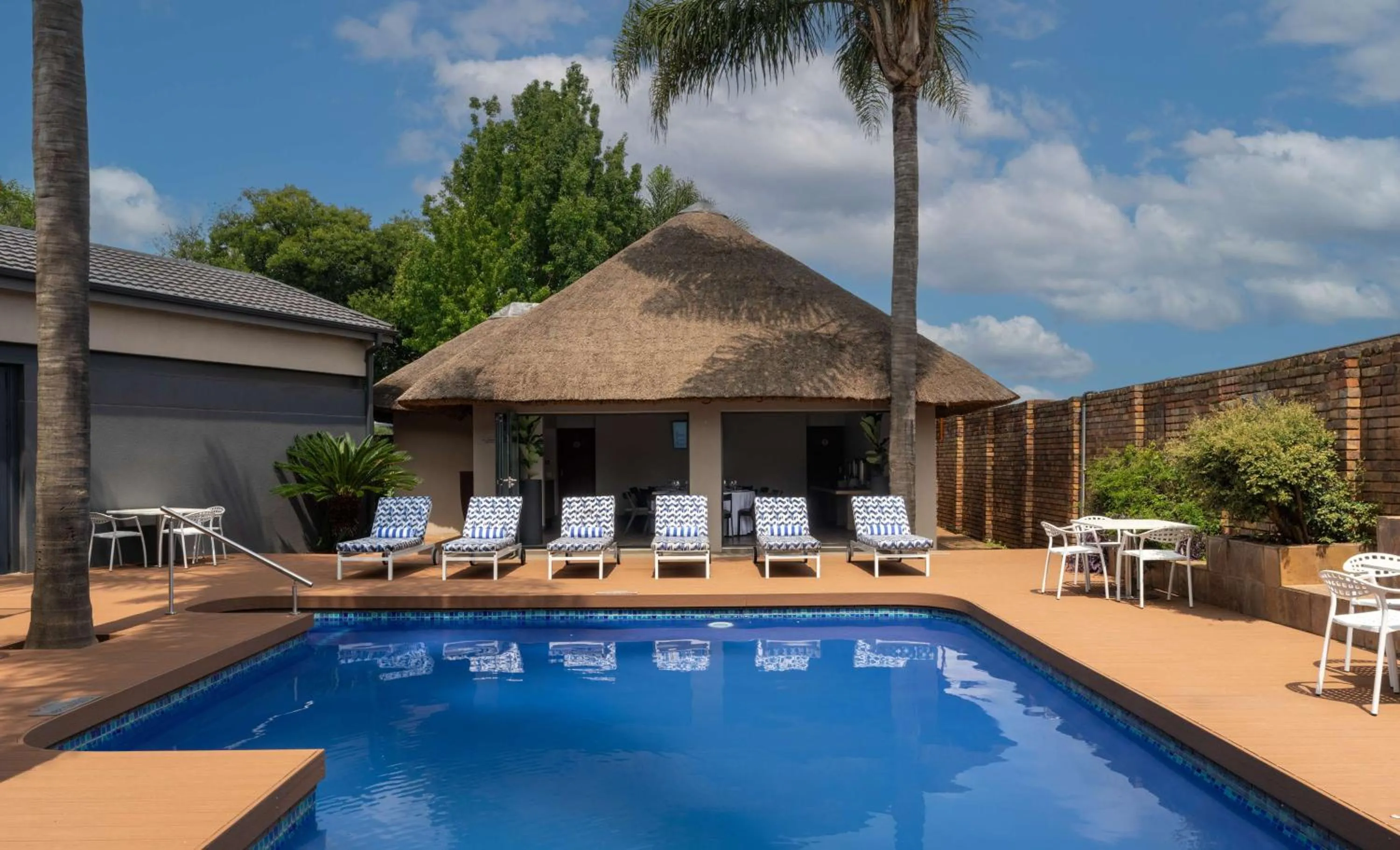 Pool view in Radisson Hotel and Convention Centre OR Tambo Airport