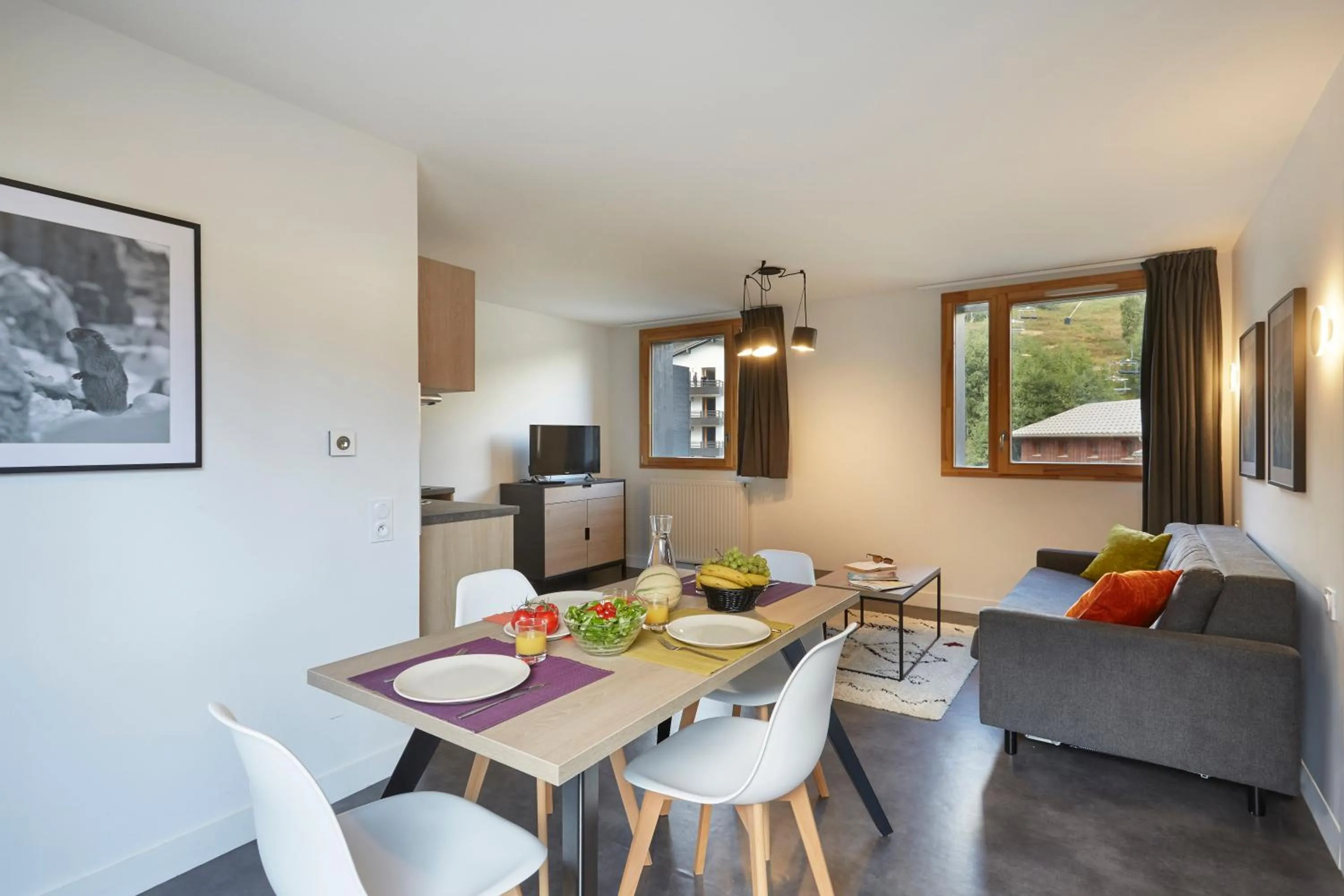 Dining area in Résidence Néméa Le Hameau - Les Deux Alpes