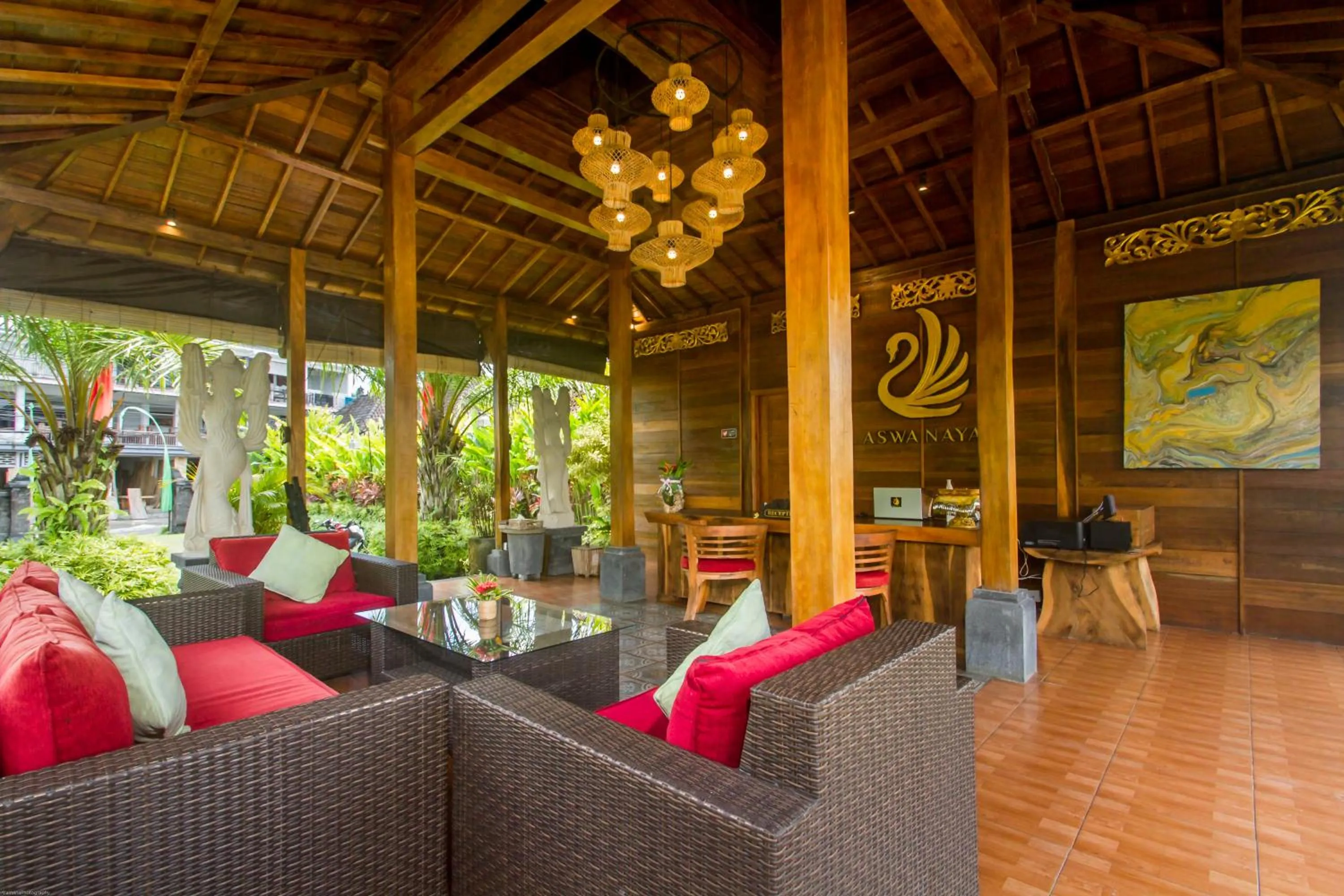 Lobby or reception in Aswanaya Villas Ubud