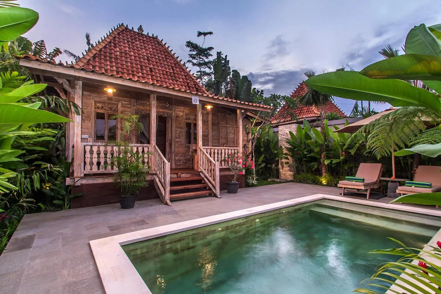 Pool view in Aswanaya Villas Ubud