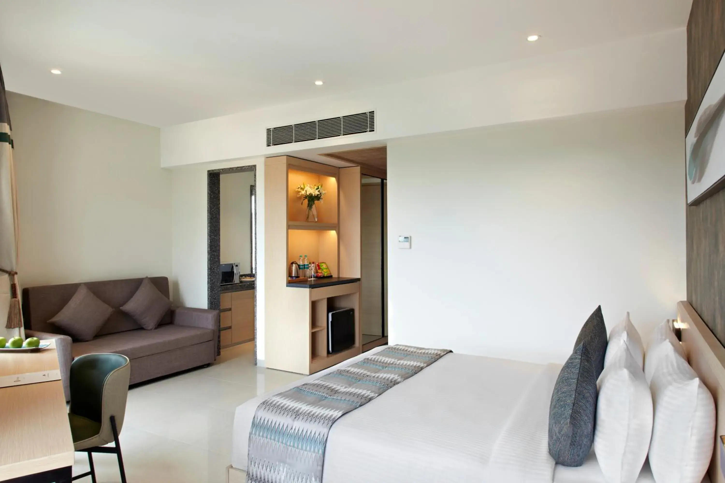 Bed in Click Hotel Bangalore - International Airport Bed in Click Hotel Bangalore - International Airport