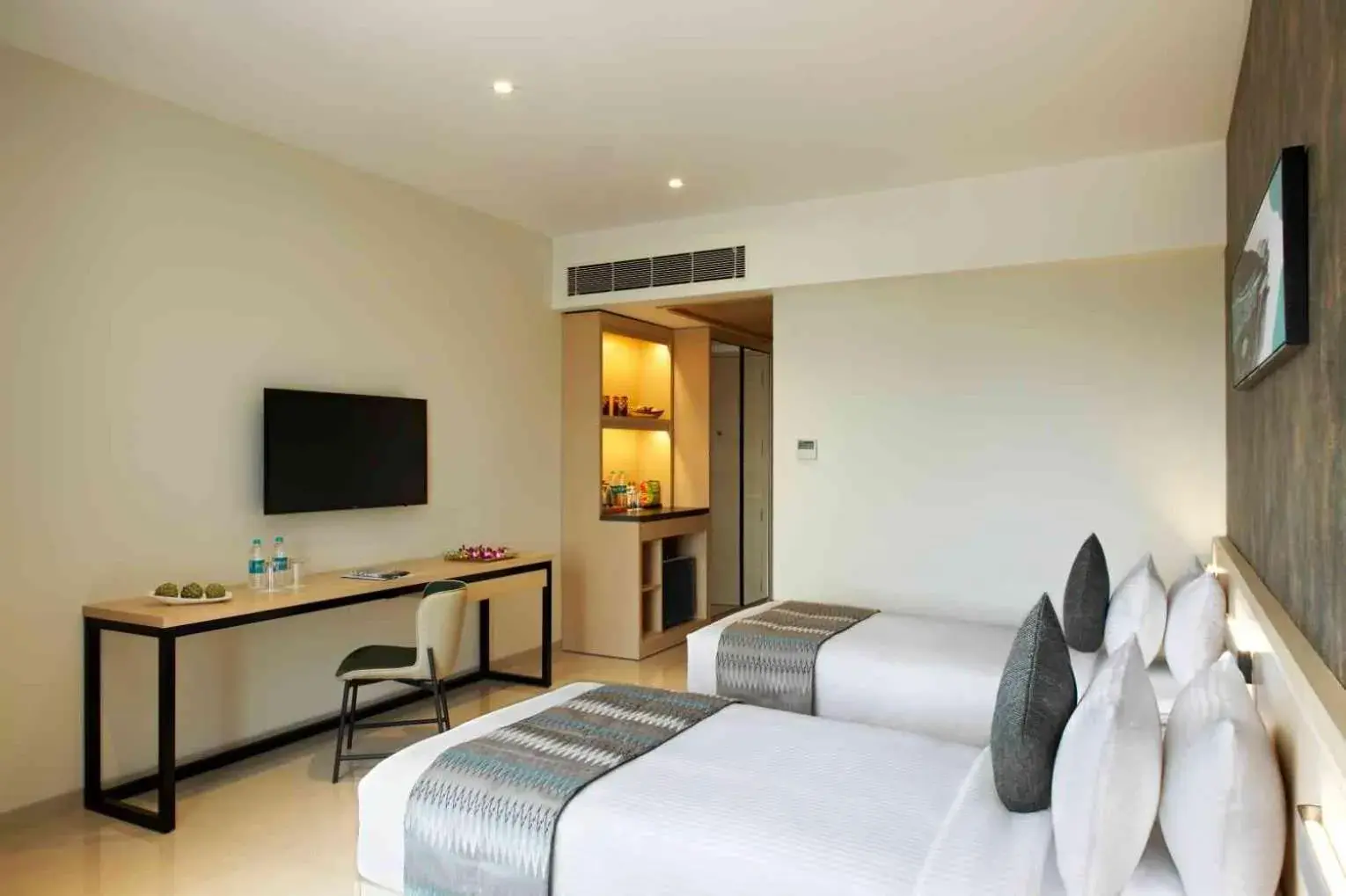 Bed in Click Hotel Bangalore - International Airport Bed in Click Hotel Bangalore - International Airport