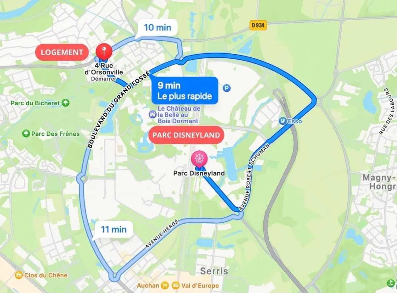 Text overlay in C4 Les Jardins d'Orsonville