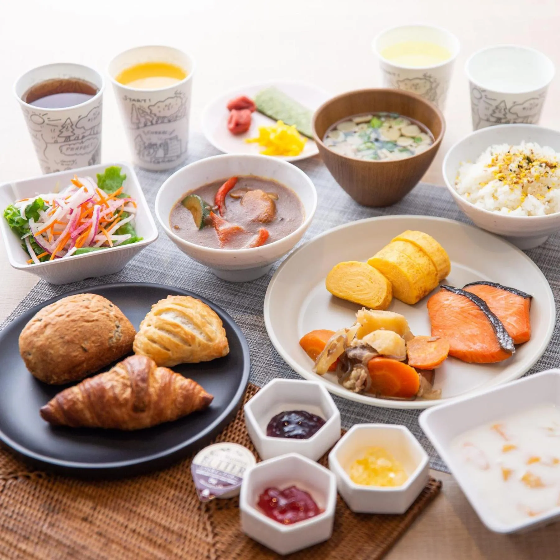 Buffet breakfast in Super Hotel Tokyo Akabane Eki Minamiguchi