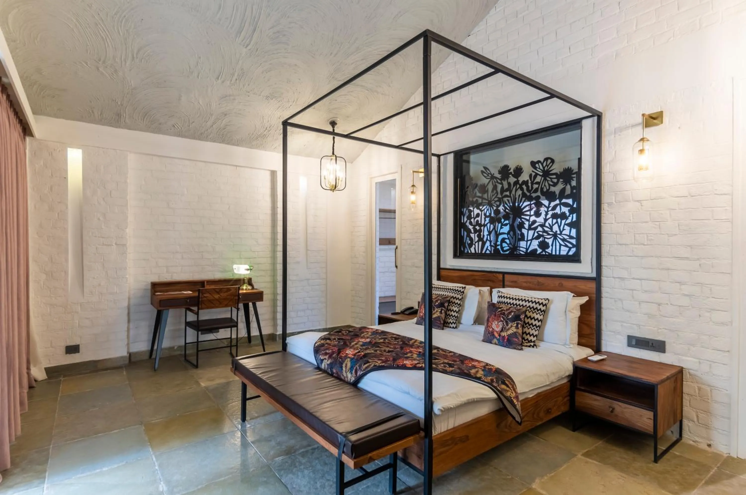 Bedroom, Bed in Vanaashrya Resort and Spa Sariska