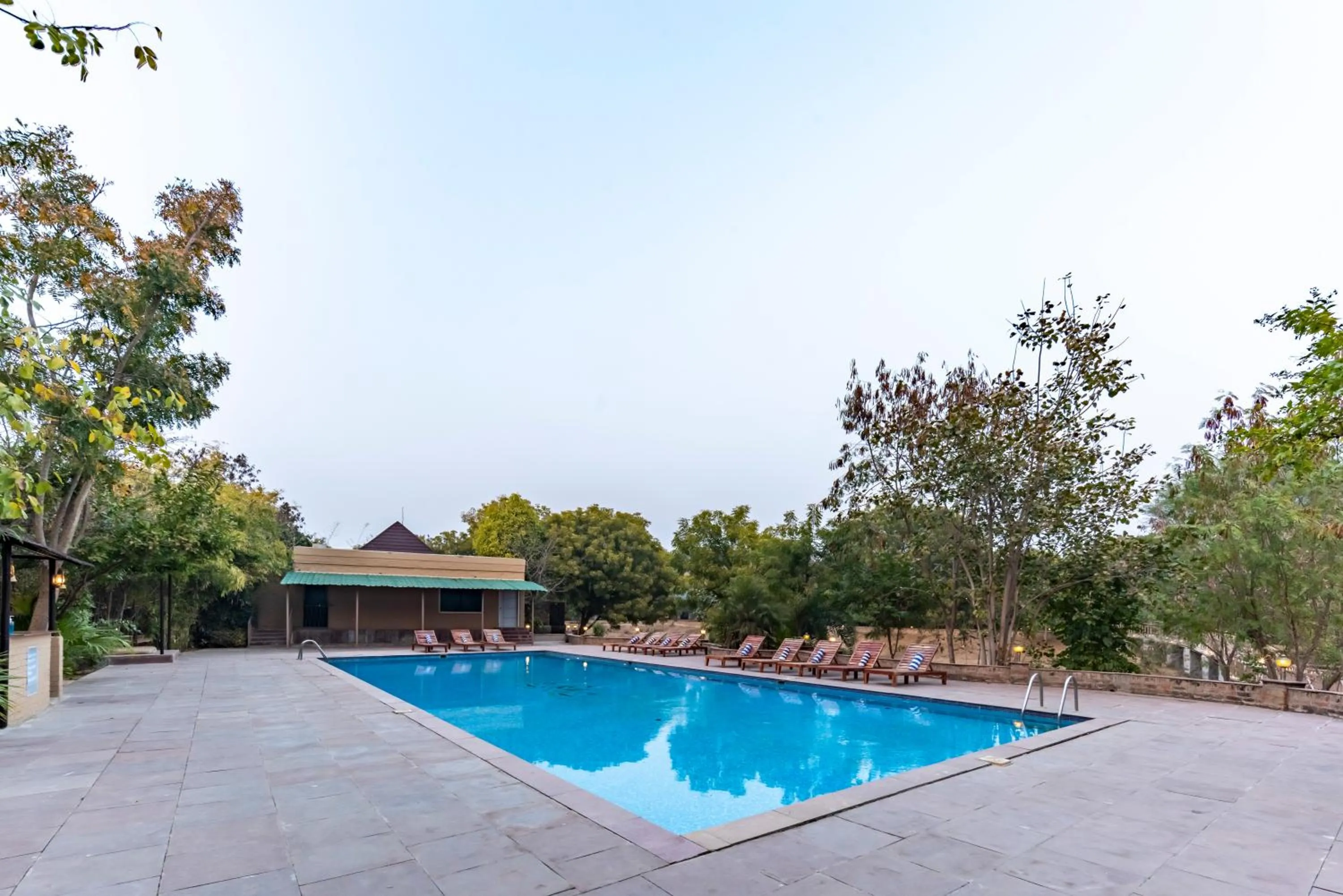 Pool view in Vanaashrya Resort and Spa Sariska