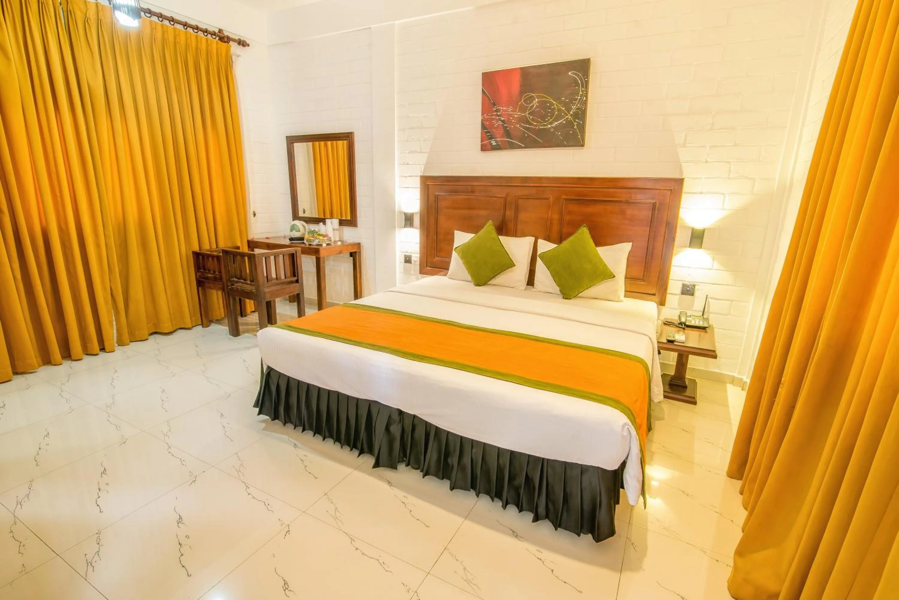 View (from property/room), Bed in Mahanuge Hotel Polonnaruwa