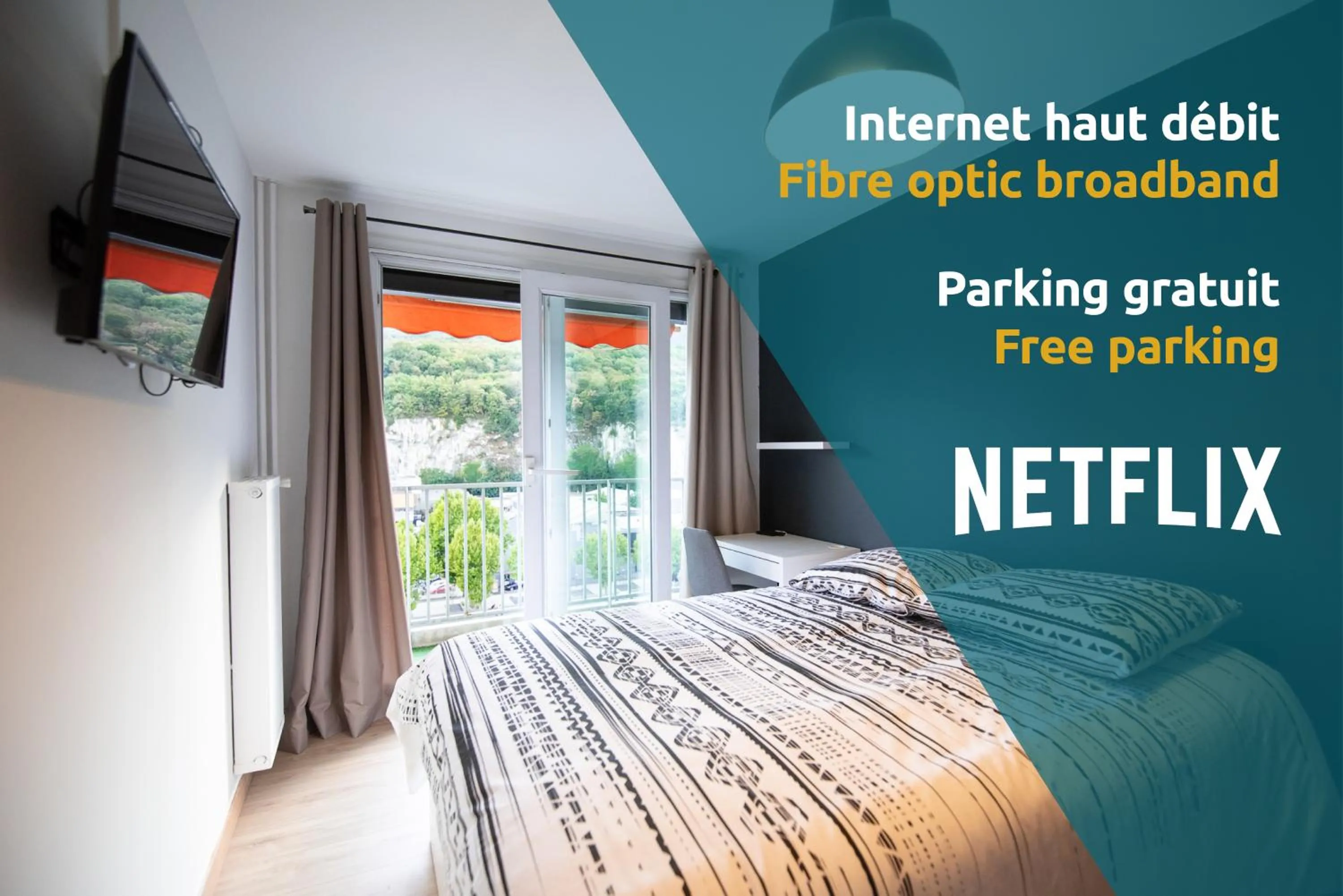 Bedroom, Bed in Les chambres du Vercors - Parking Free Fibre Netflix