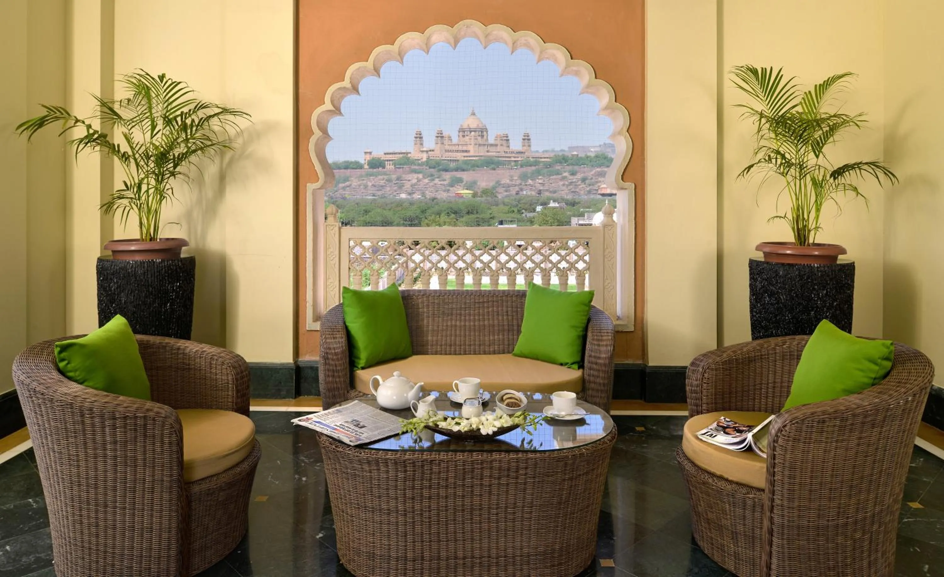 Seating area in Indana Palace, Jodhpur